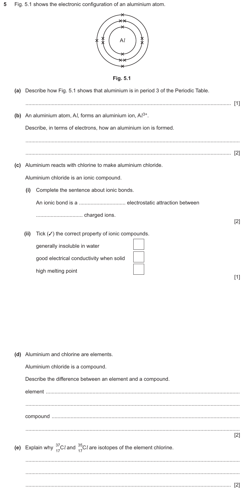 IGCSE 0654 Mar 2025 Paper 42 Question 5 — Ionic bonding