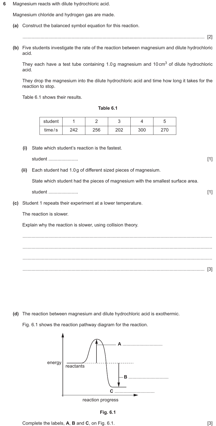 IGCSE 0654 Mar 2025 Paper 42 Question 6 — Acids, bases & pH