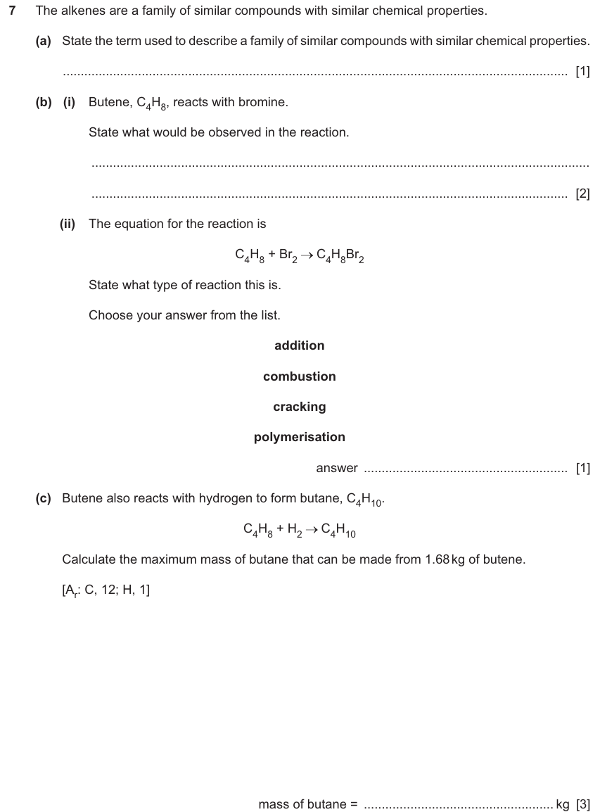 IGCSE 0654 Mar 2025 Paper 42 Question 7 — Polymers