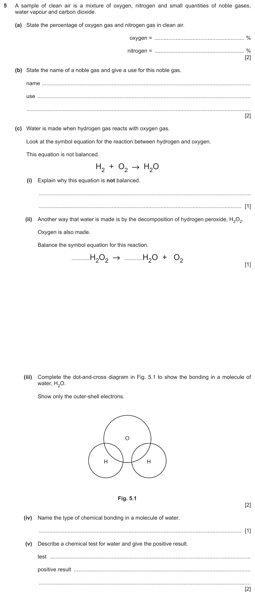 IGCSE 0654 Jun 2023 Paper 32 Question 5 — Group 0 noble gases