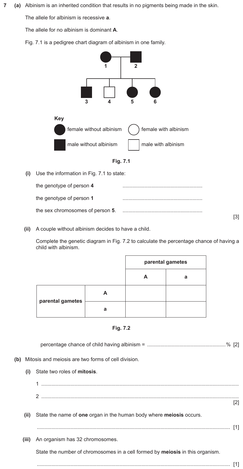 IGCSE 0654 Jun 2023 Paper 43 Question 7 — Mitosis & meiosis