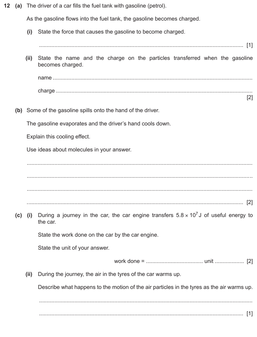 IGCSE 0654 Jun 2024 Paper 31 Question 12 — Turning effect (moments)
