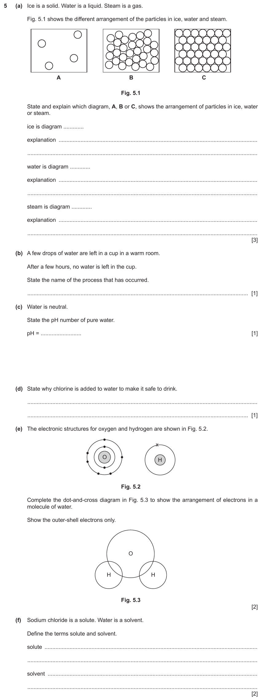 IGCSE 0654 Jun 2024 Paper 31 Question 5 — Solids, liquids & gases