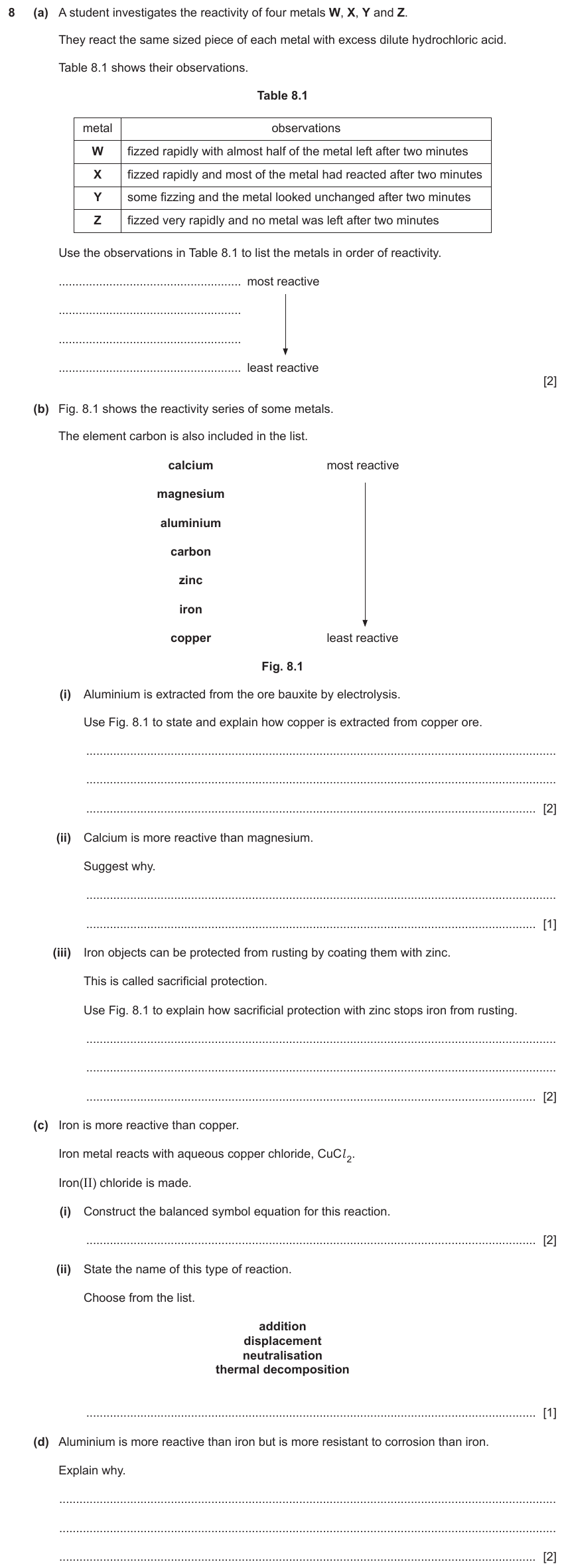 IGCSE 0654 Jun 2024 Paper 41 Question 8 — Corrosion & rusting