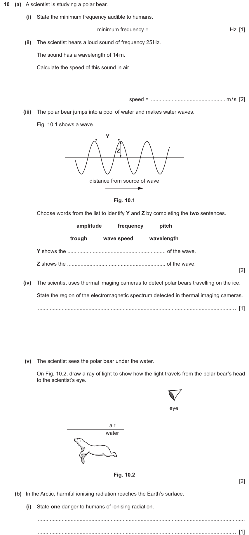 IGCSE 0654 Jun 2025 Paper 32 Question 10 — General properties of waves