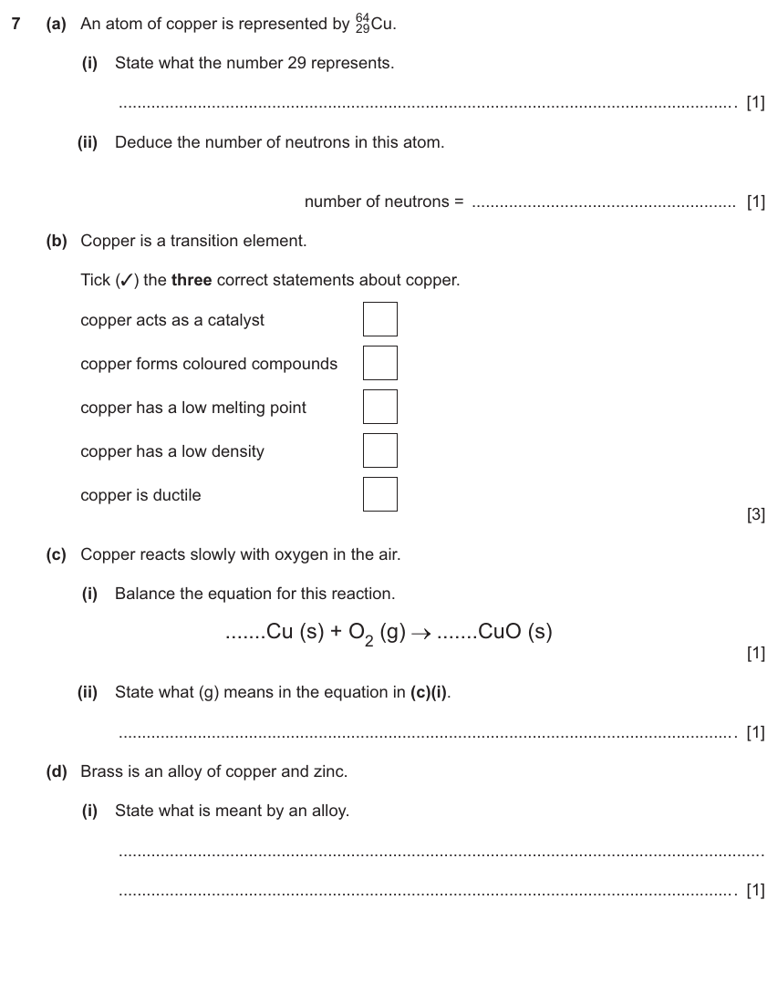 IGCSE 0654 Jun 2025 Paper 32 Question 7 — Transition elements