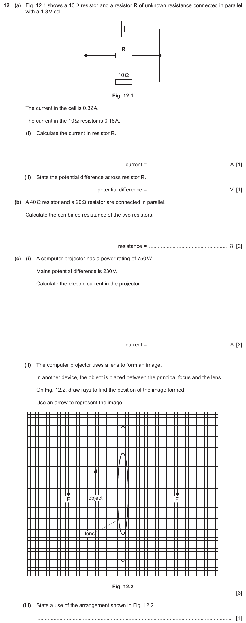 IGCSE 0654 Jun 2025 Paper 41 Question 12 — Current, voltage & resistance
