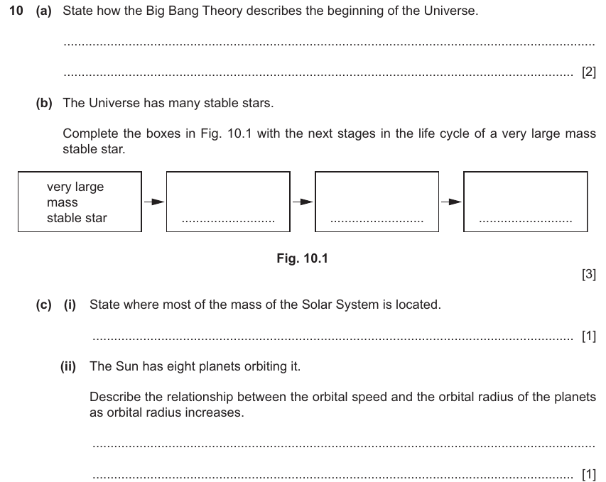 IGCSE 0654 Jun 2025 Paper 43 Question 10 — Earth & the Solar System