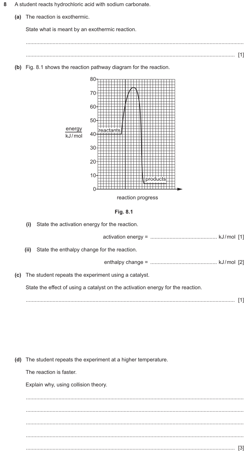 IGCSE 0654 Jun 2025 Paper 43 Question 8 — Factors affecting rate of reaction