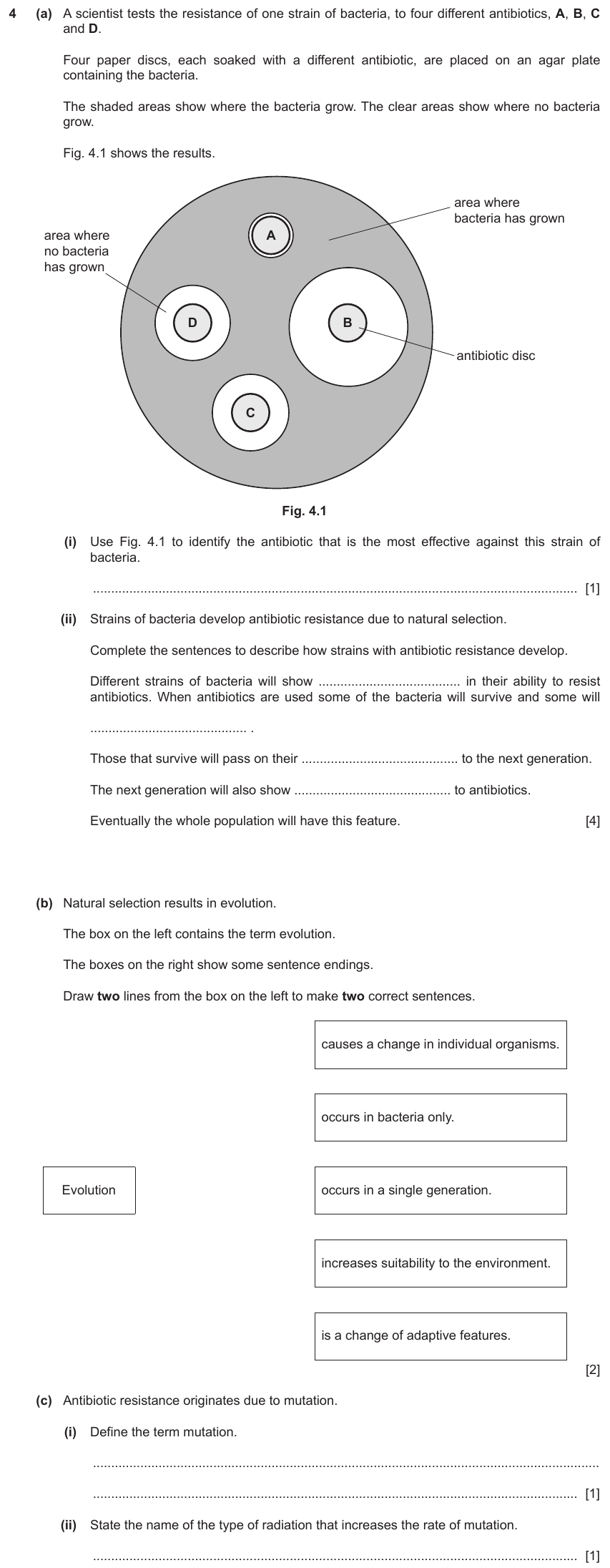 IGCSE 0654 Nov 2022 Paper 42 Question 4 — Drugs & antibiotics