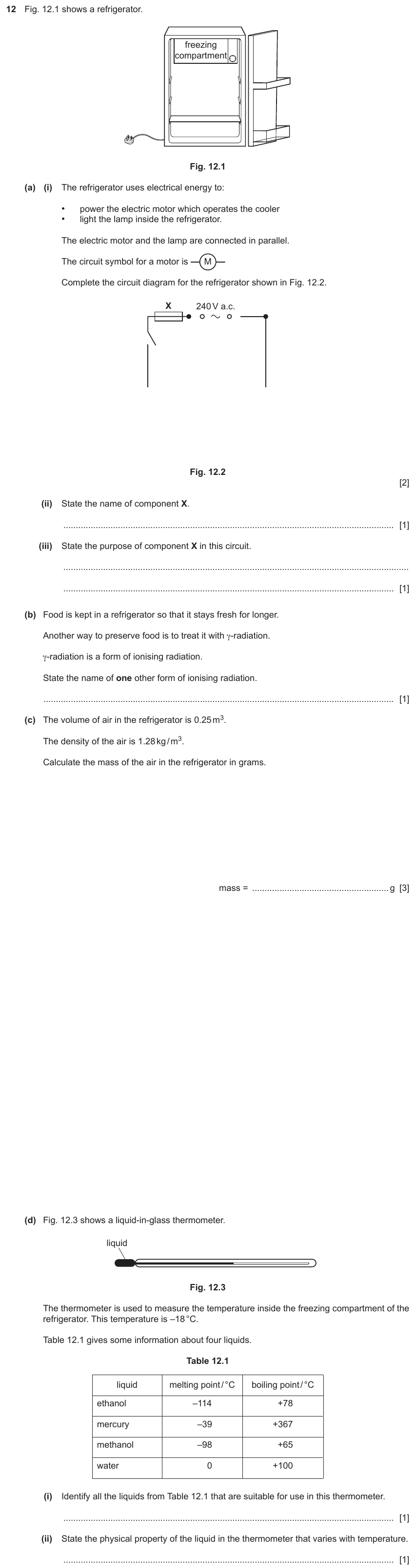 IGCSE 0654 Nov 2023 Paper 32 Question 12 — Physical quantities & measurement