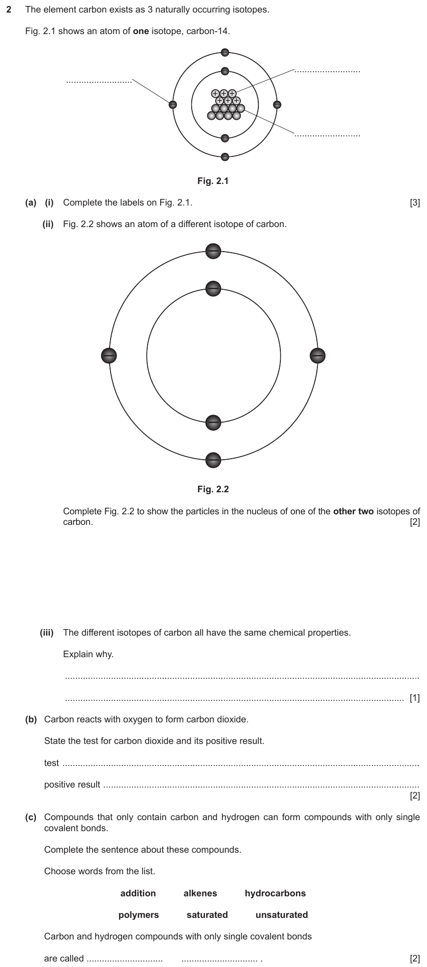 IGCSE 0654 Nov 2023 Paper 42 Question 2 — Isotopes