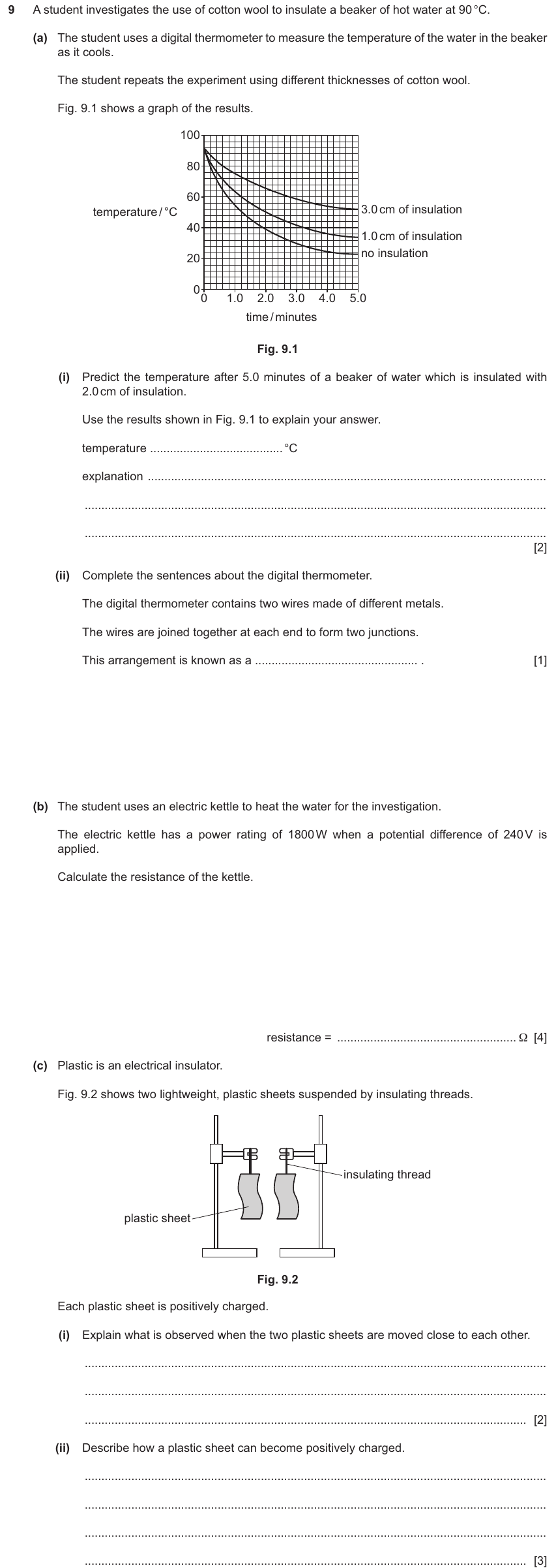 IGCSE 0654 Nov 2024 Paper 42 Question 9 — Physical quantities & measurement