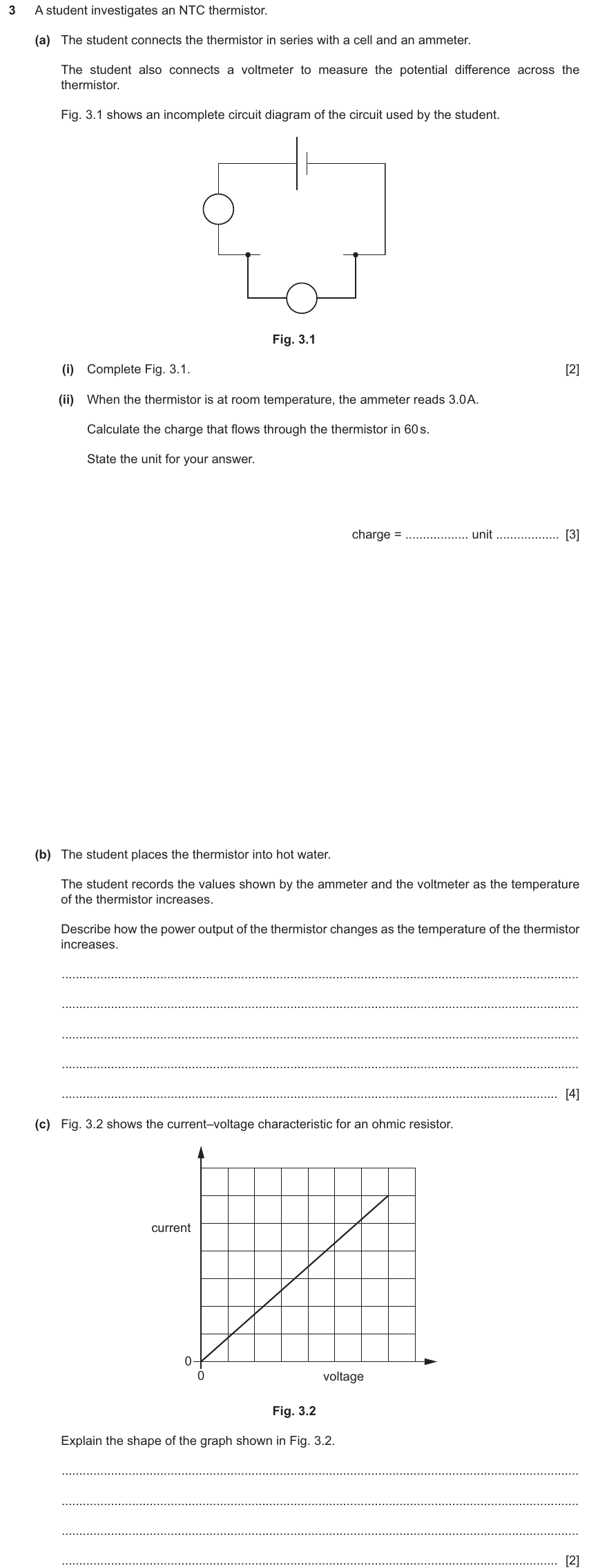 IGCSE 0654 Nov 2024 Paper 43 Question 3 — Electric circuits