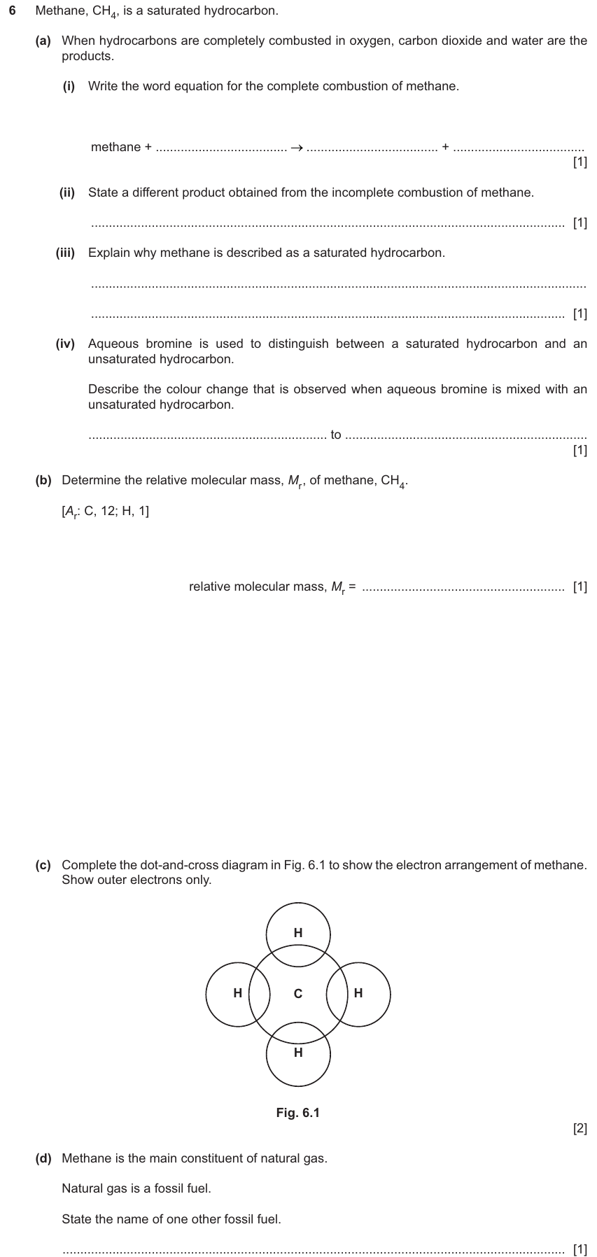 IGCSE 0654 Nov 2025 Paper 31 Question 6 — Alkanes & alkenes