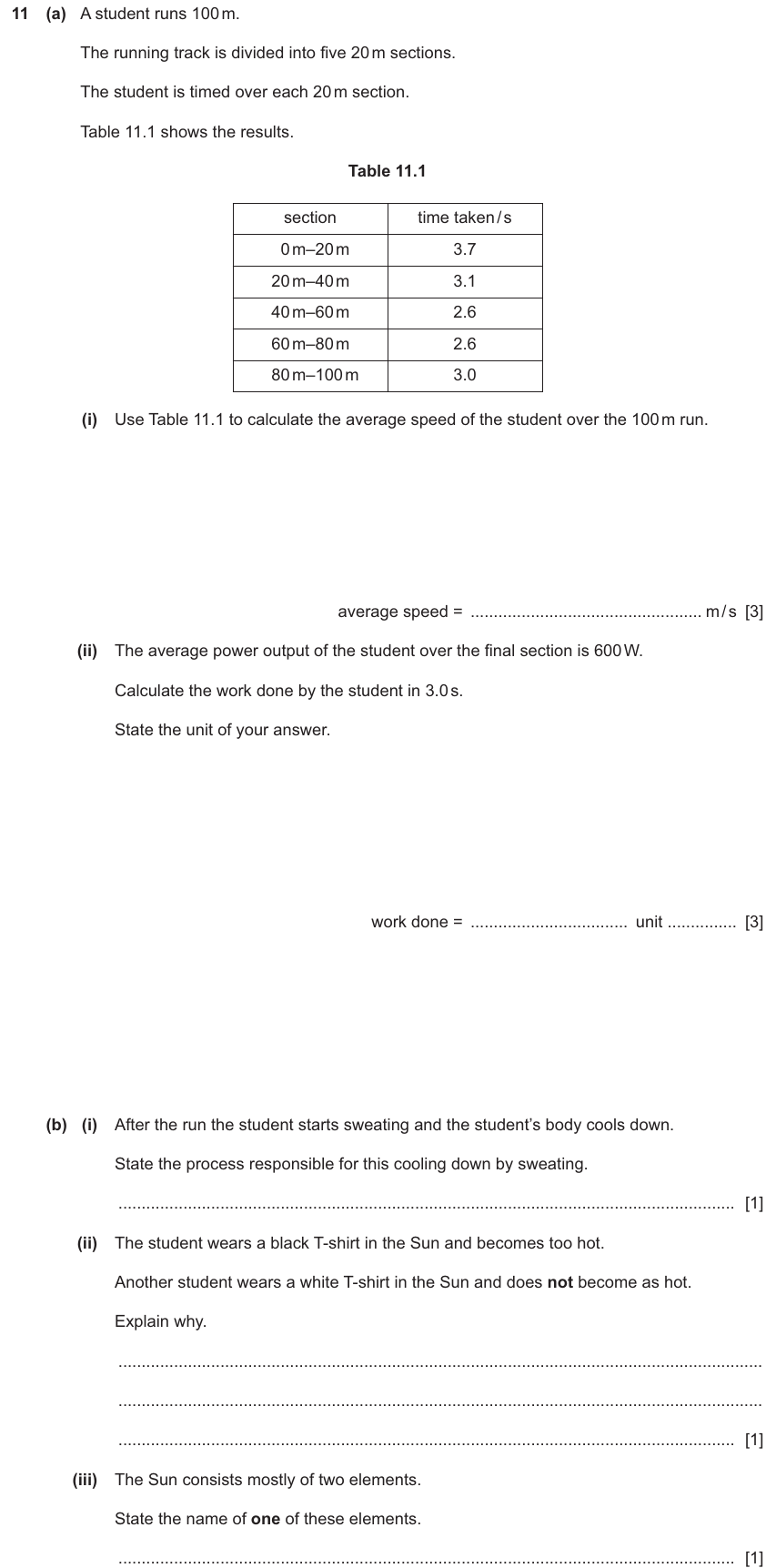 IGCSE 0654 Nov 2025 Paper 32 Question 11 — Work & power