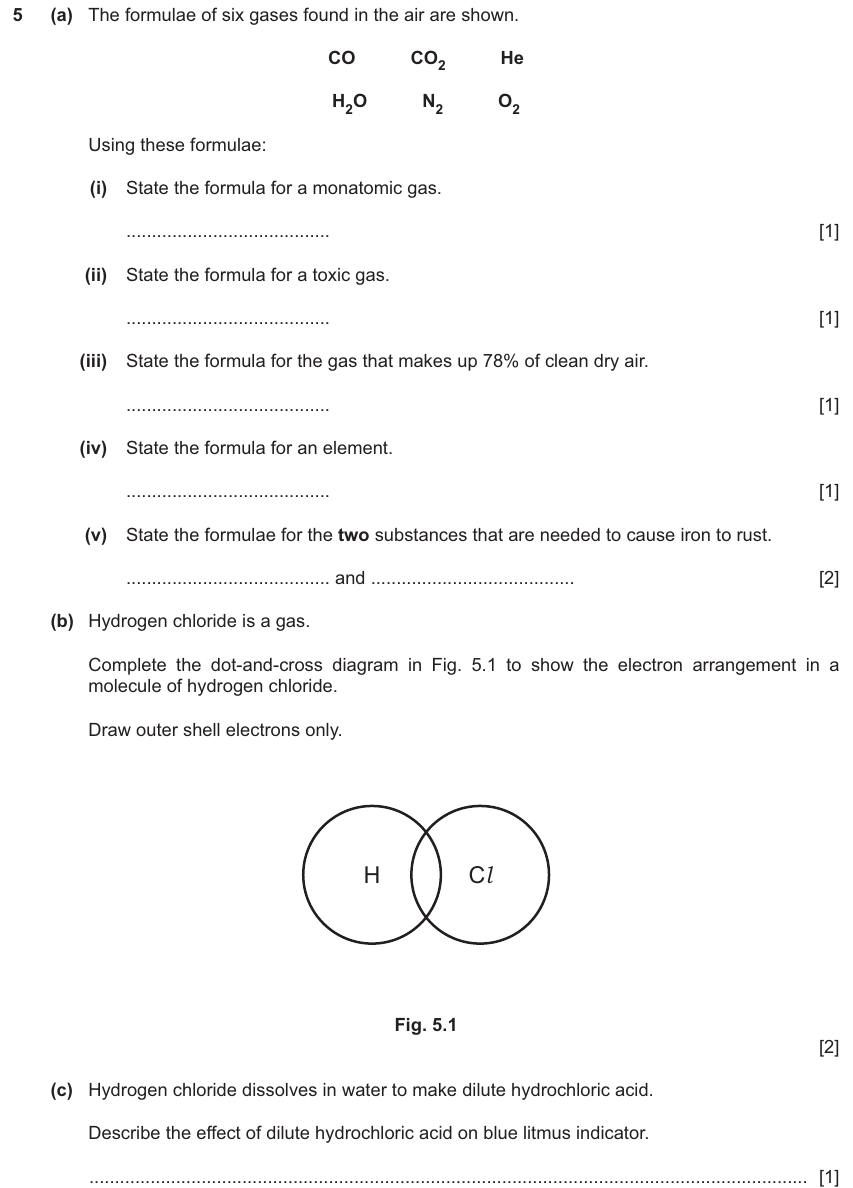 IGCSE 0654 Nov 2025 Paper 32 Question 5 — Acids, bases & pH