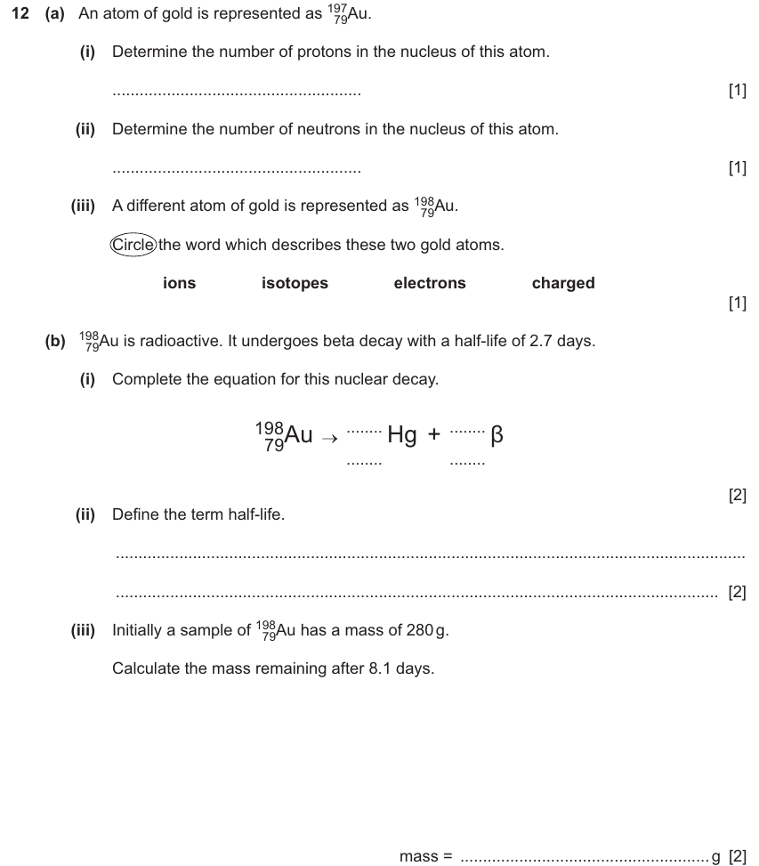 IGCSE 0654 Nov 2025 Paper 42 Question 12 — Atomic structure