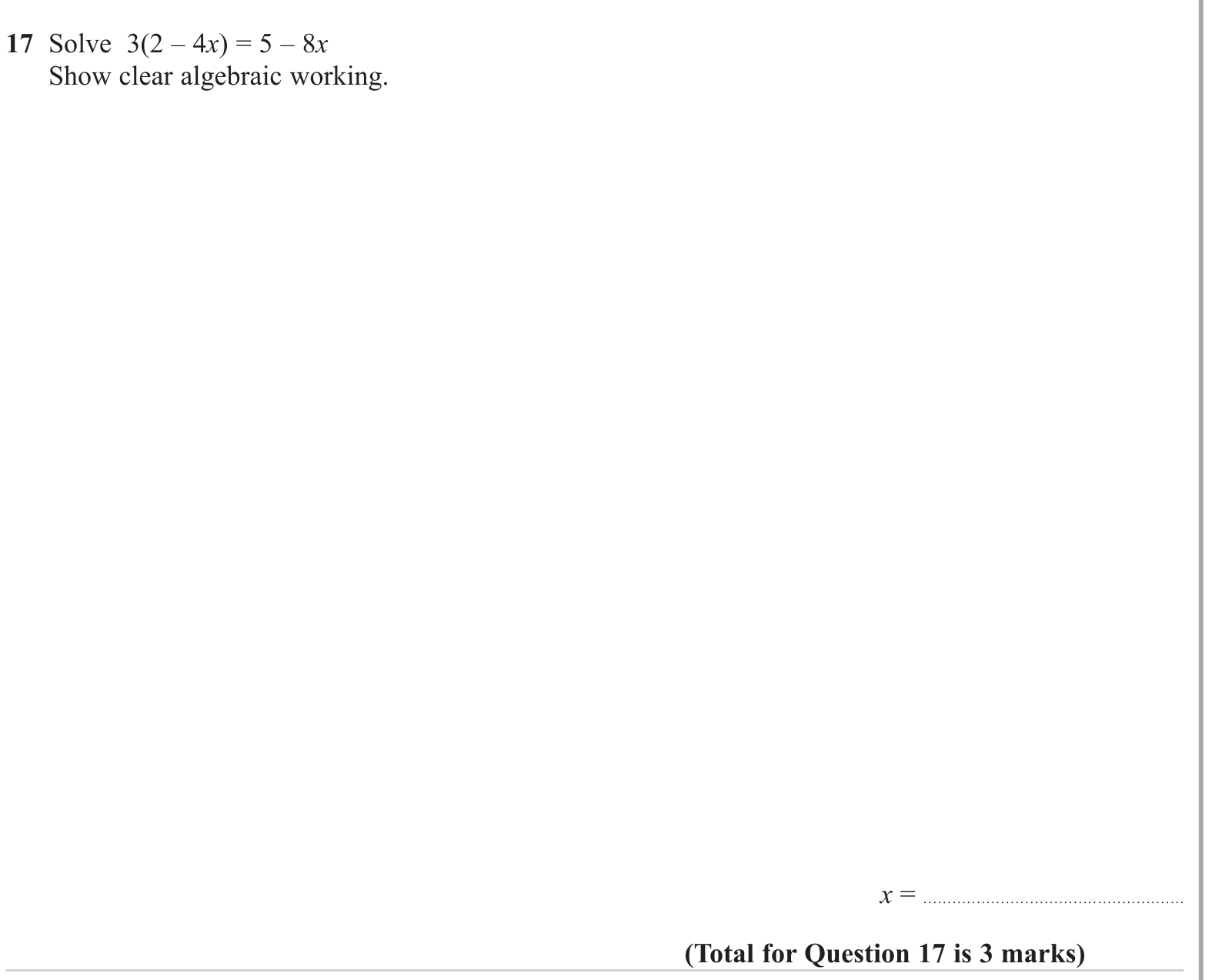 Linear equations question 2
