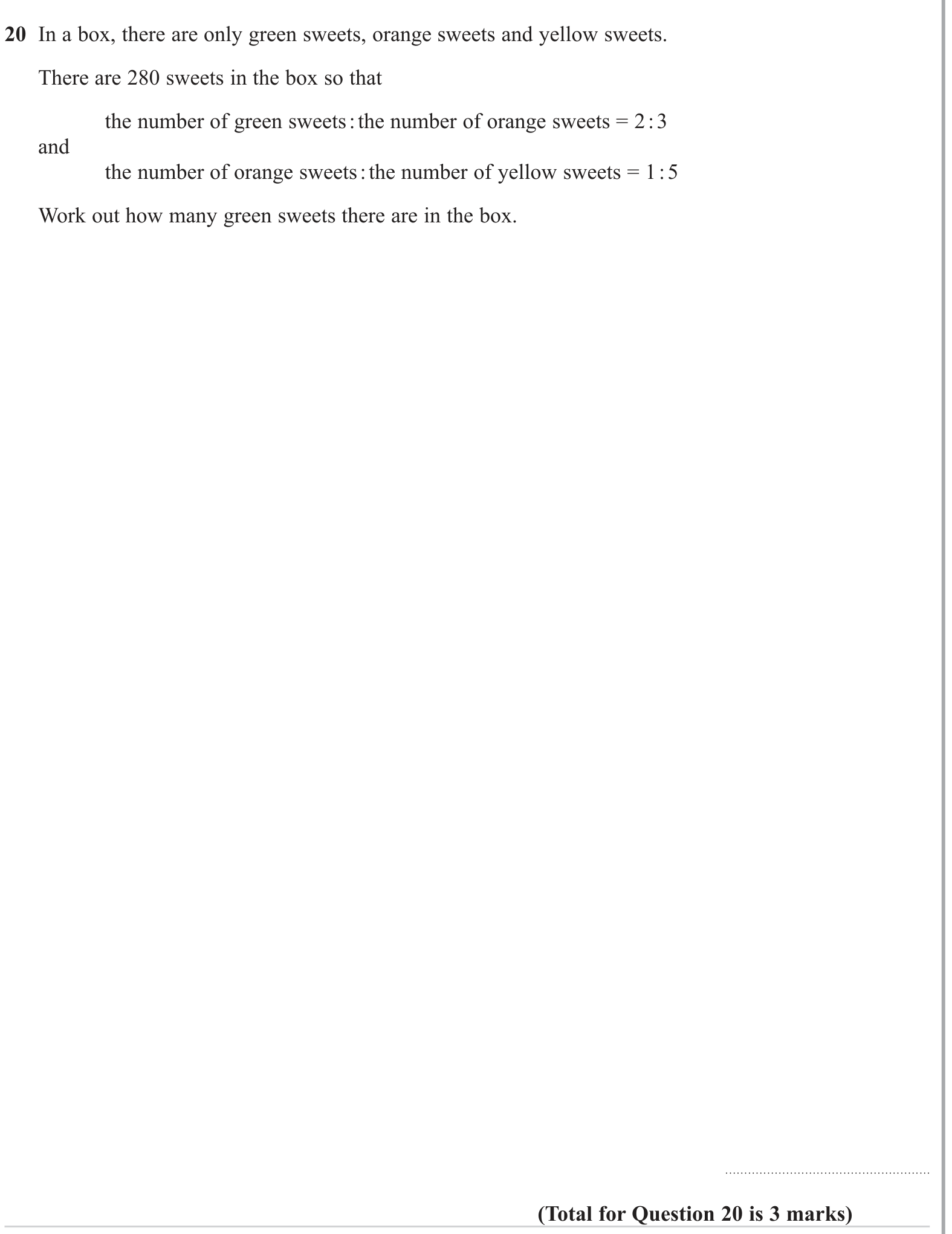 Ratio and proportion question 1