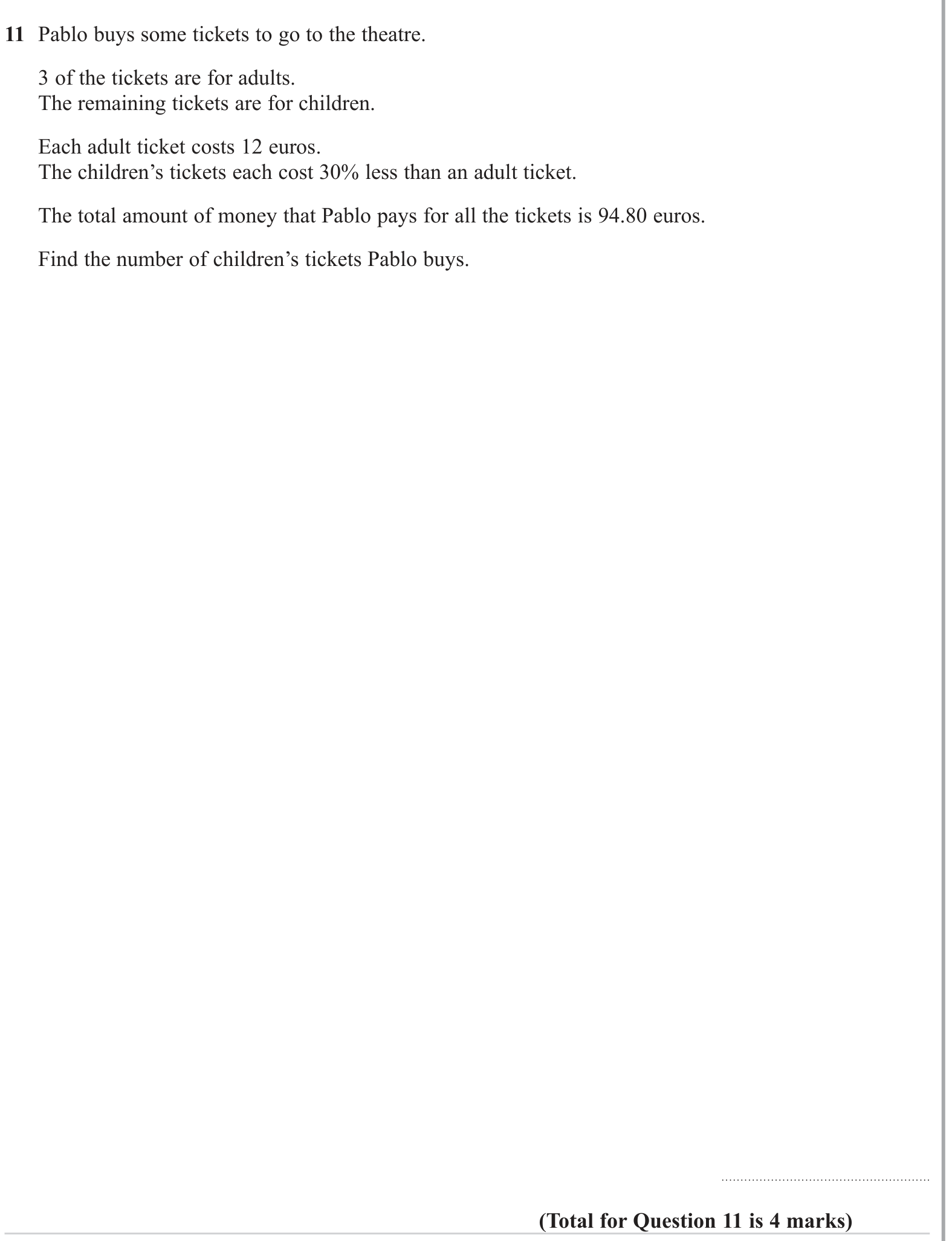 Percentages question 5