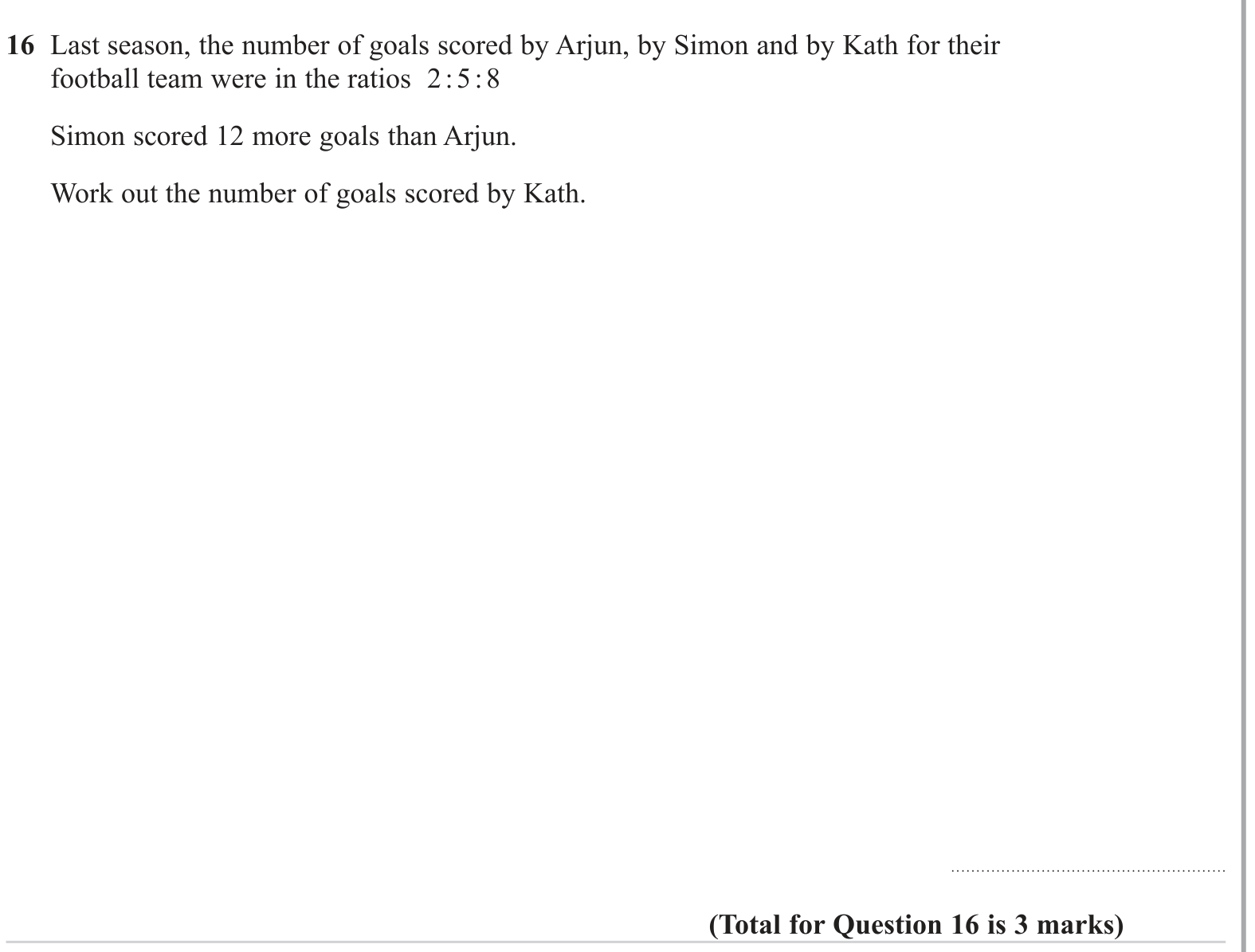 Ratio and proportion question 2