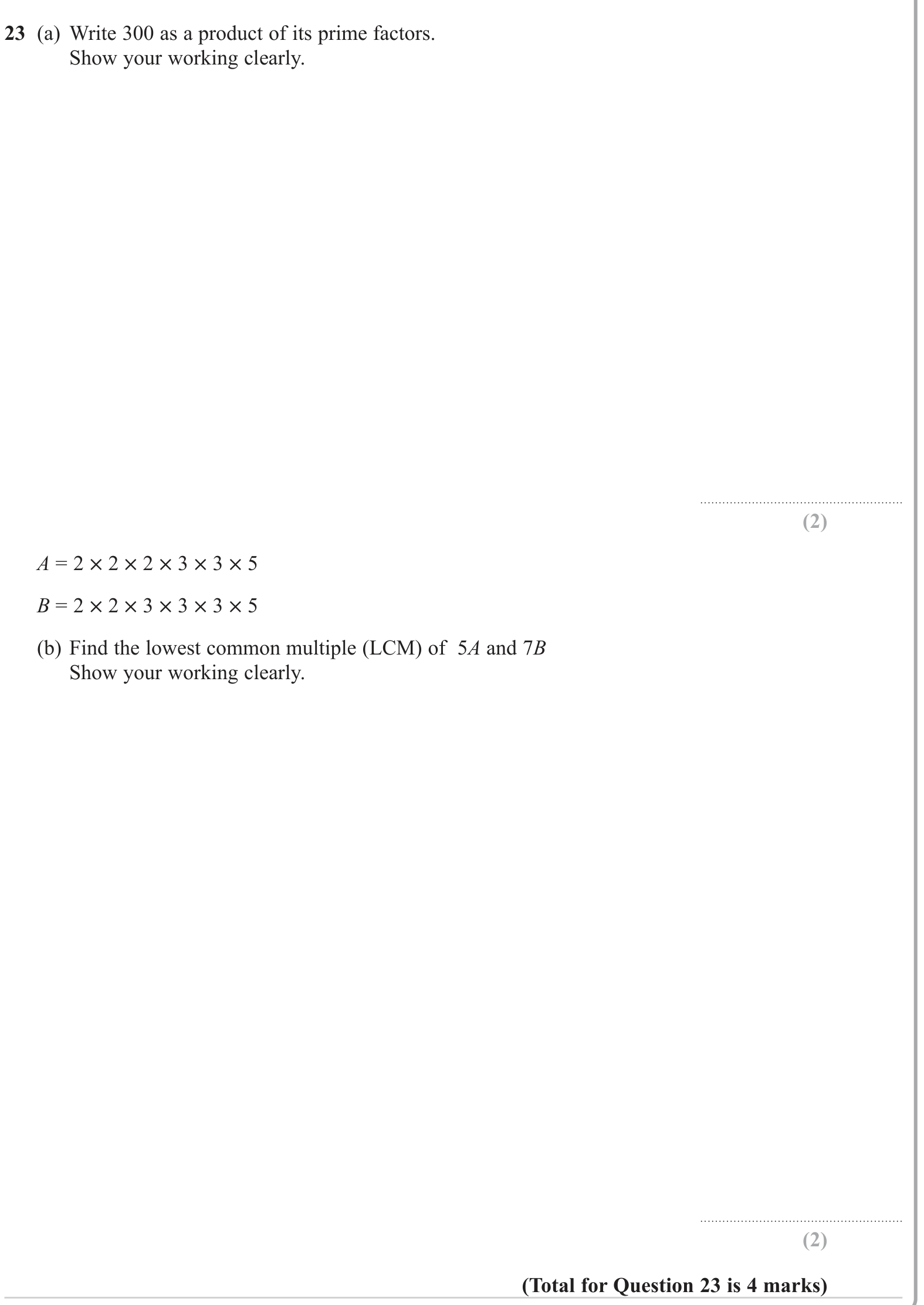 HCF and LCM question 1