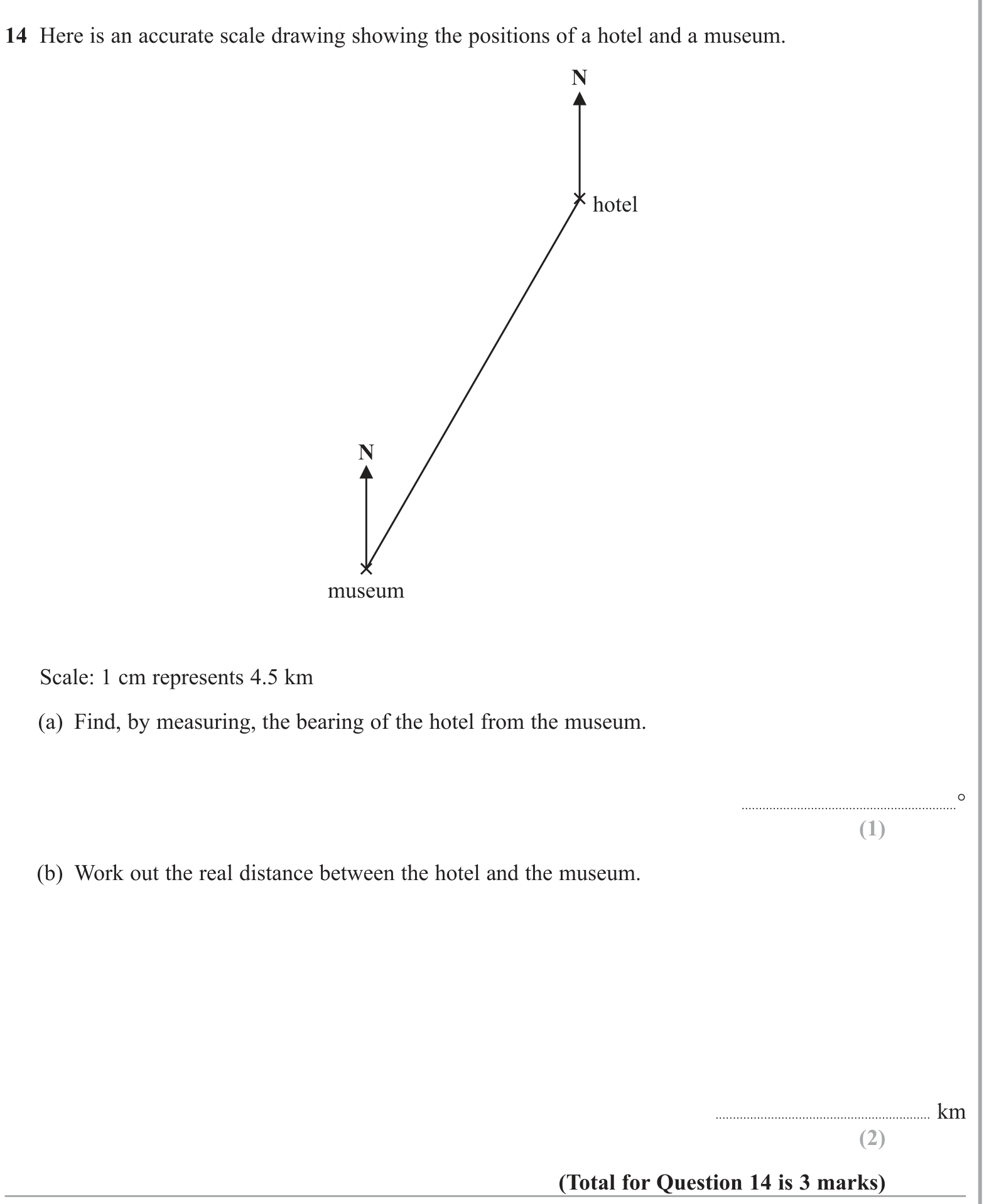 Three-figure bearings question 1