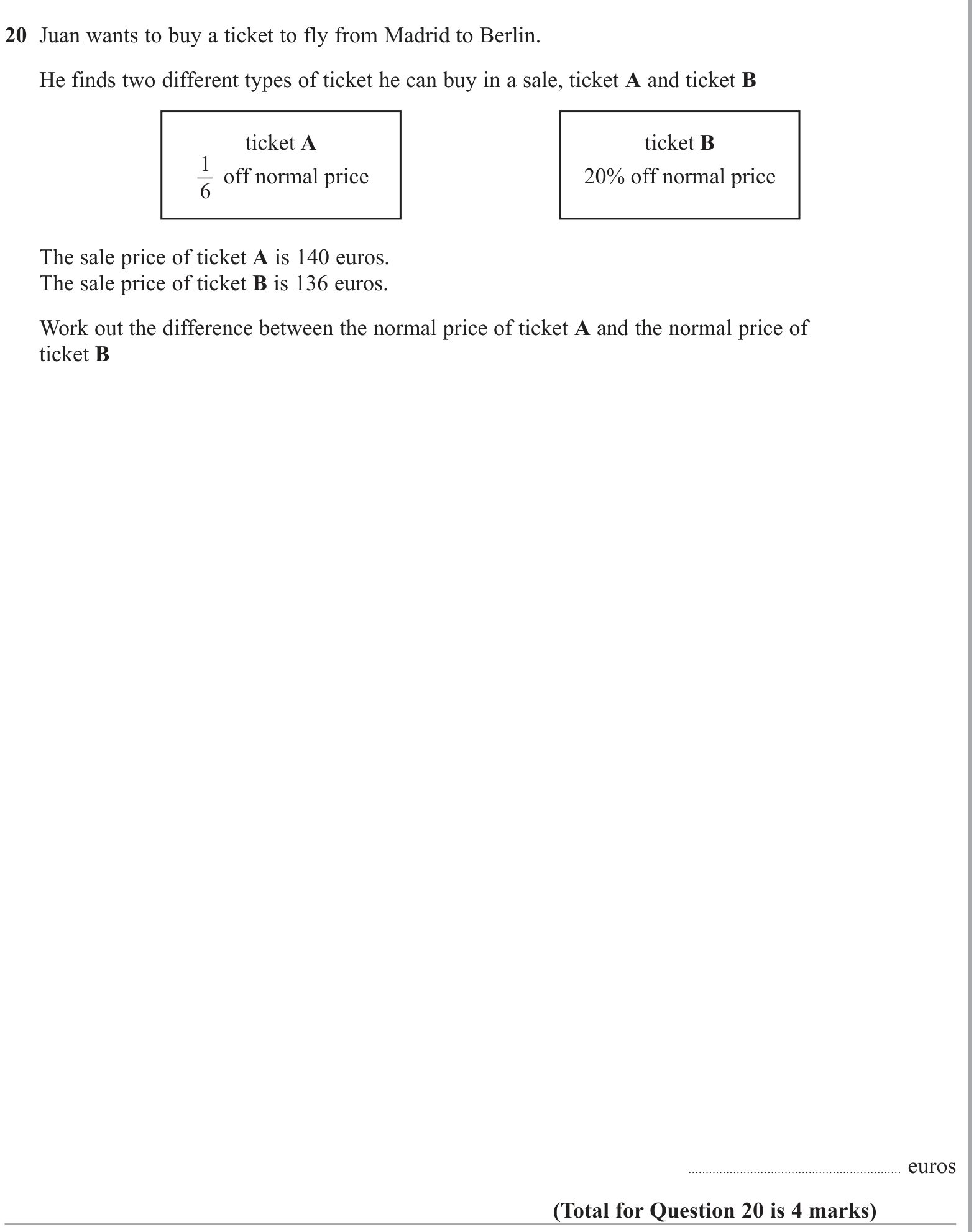 Percentages question 8