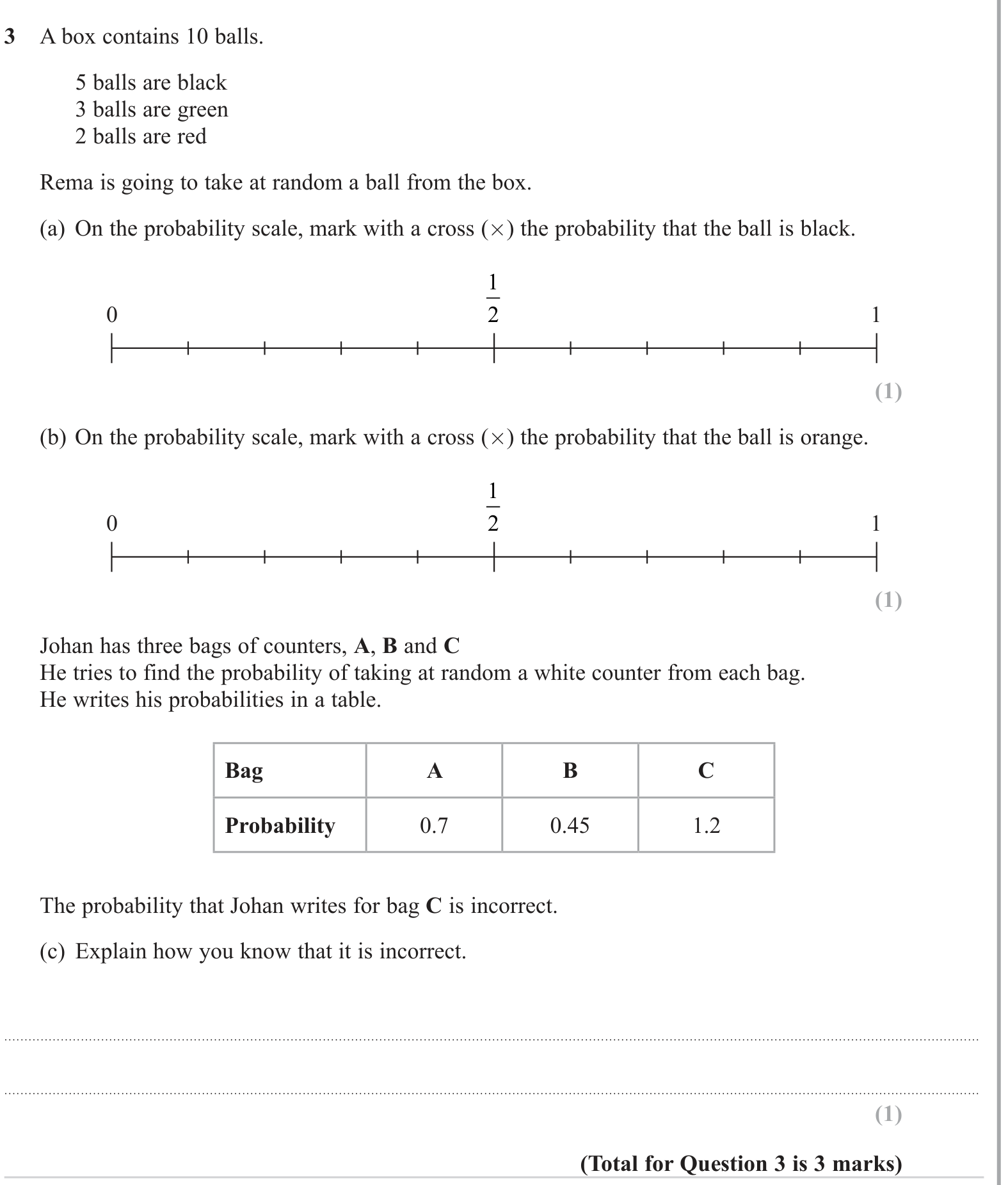 Single events question 4