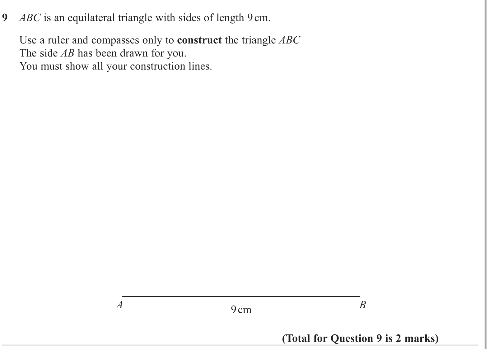 Construction & measurement question 2