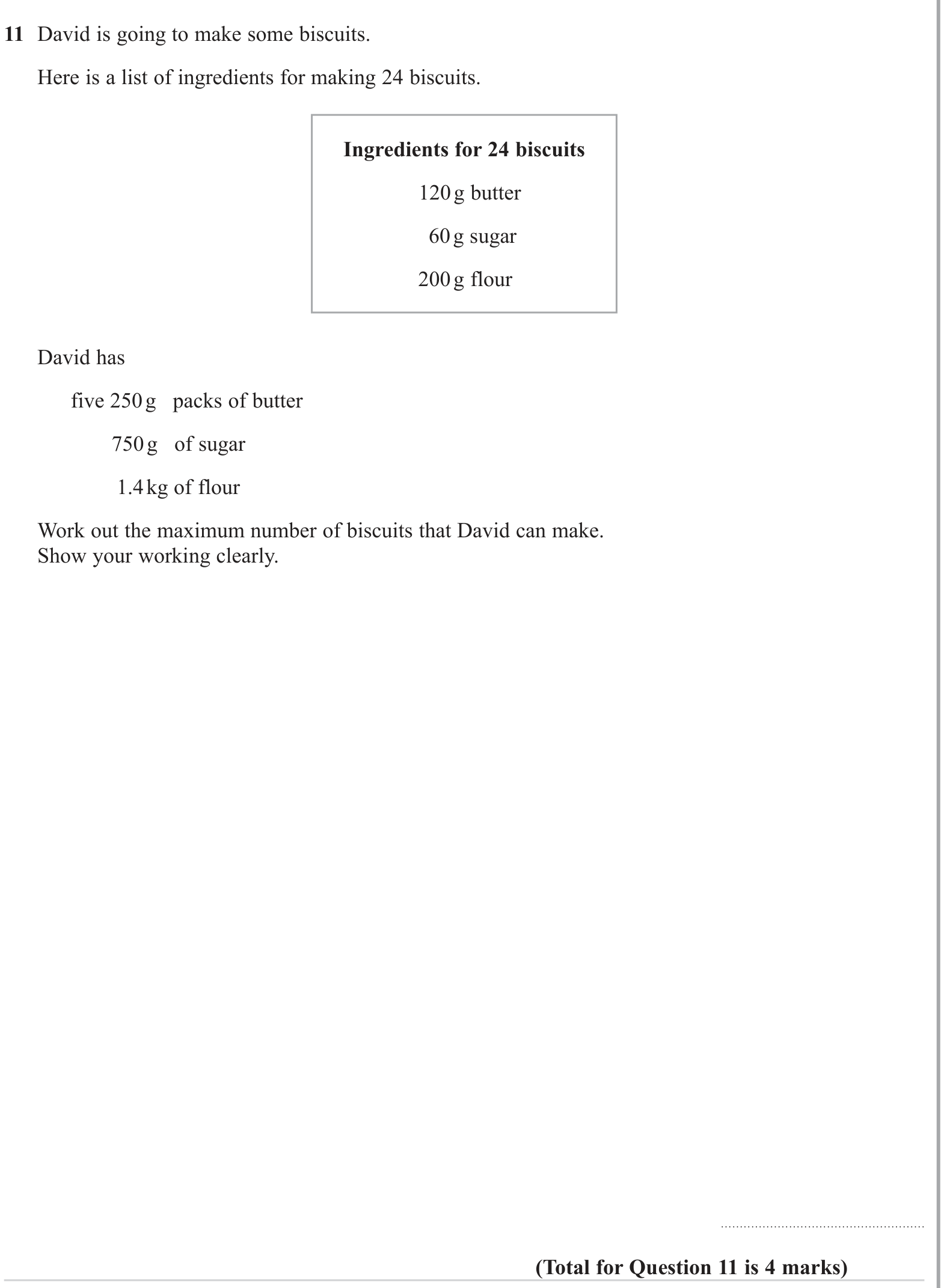 Ratio and proportion question 4
