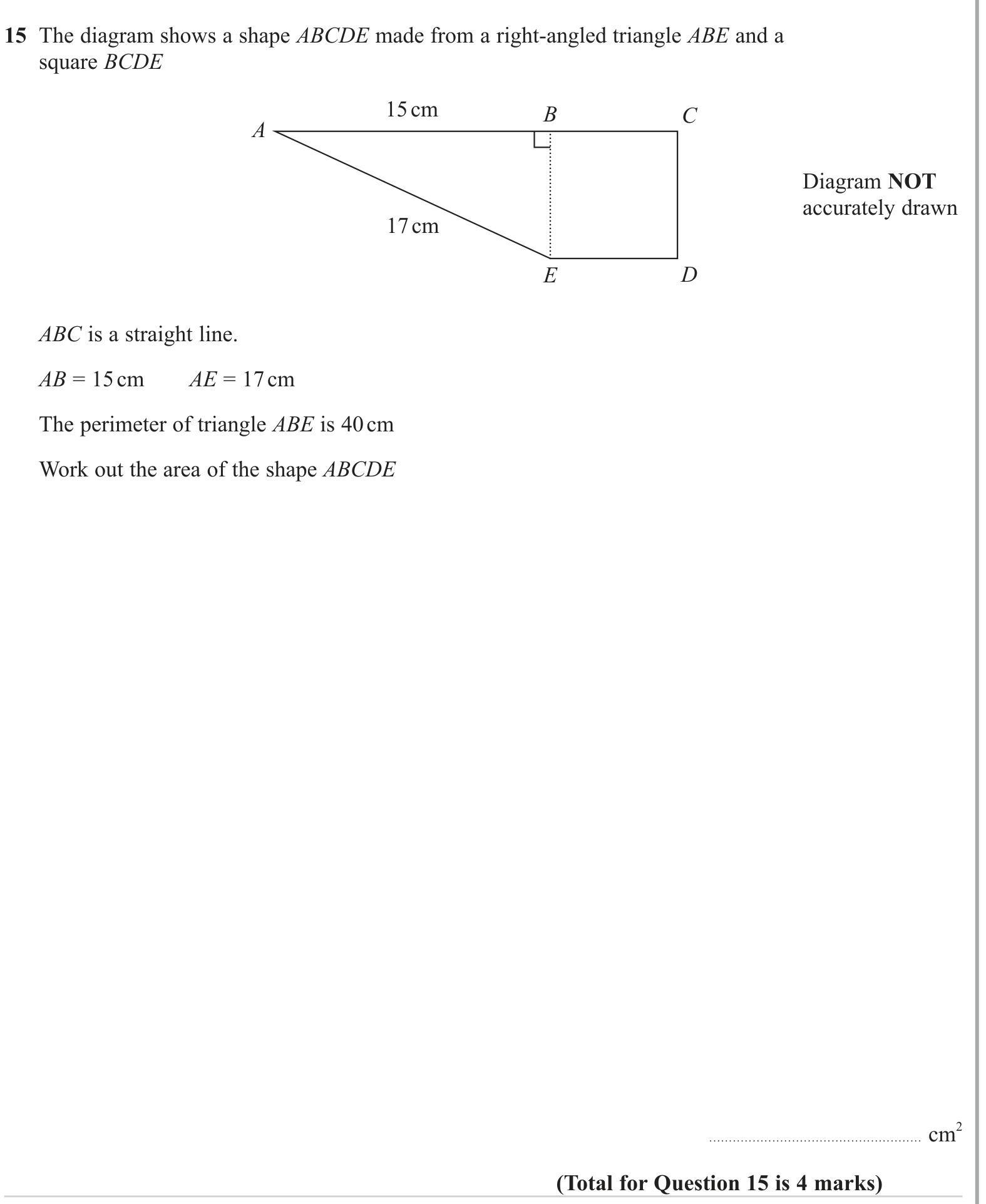 Perimeter and Area question 7