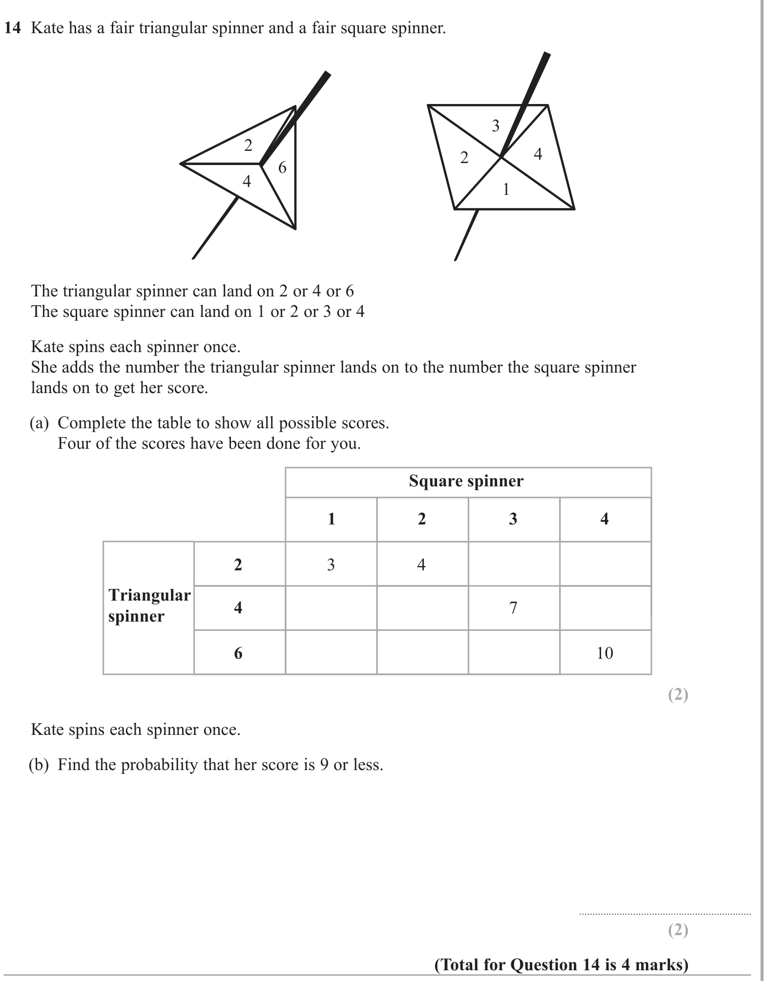 Multiple events question 4