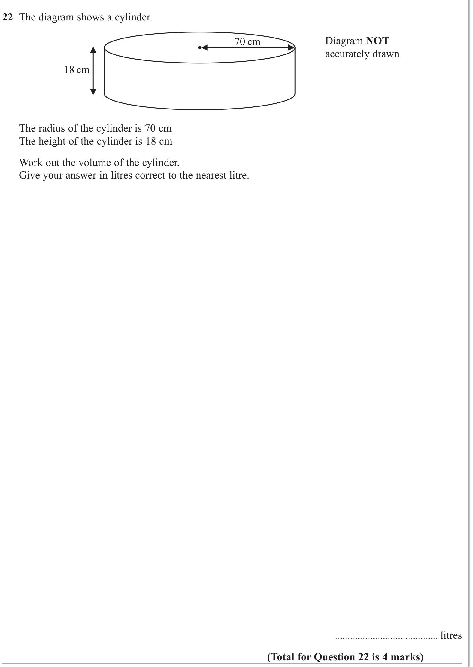 Volume and Surface Area question 3
