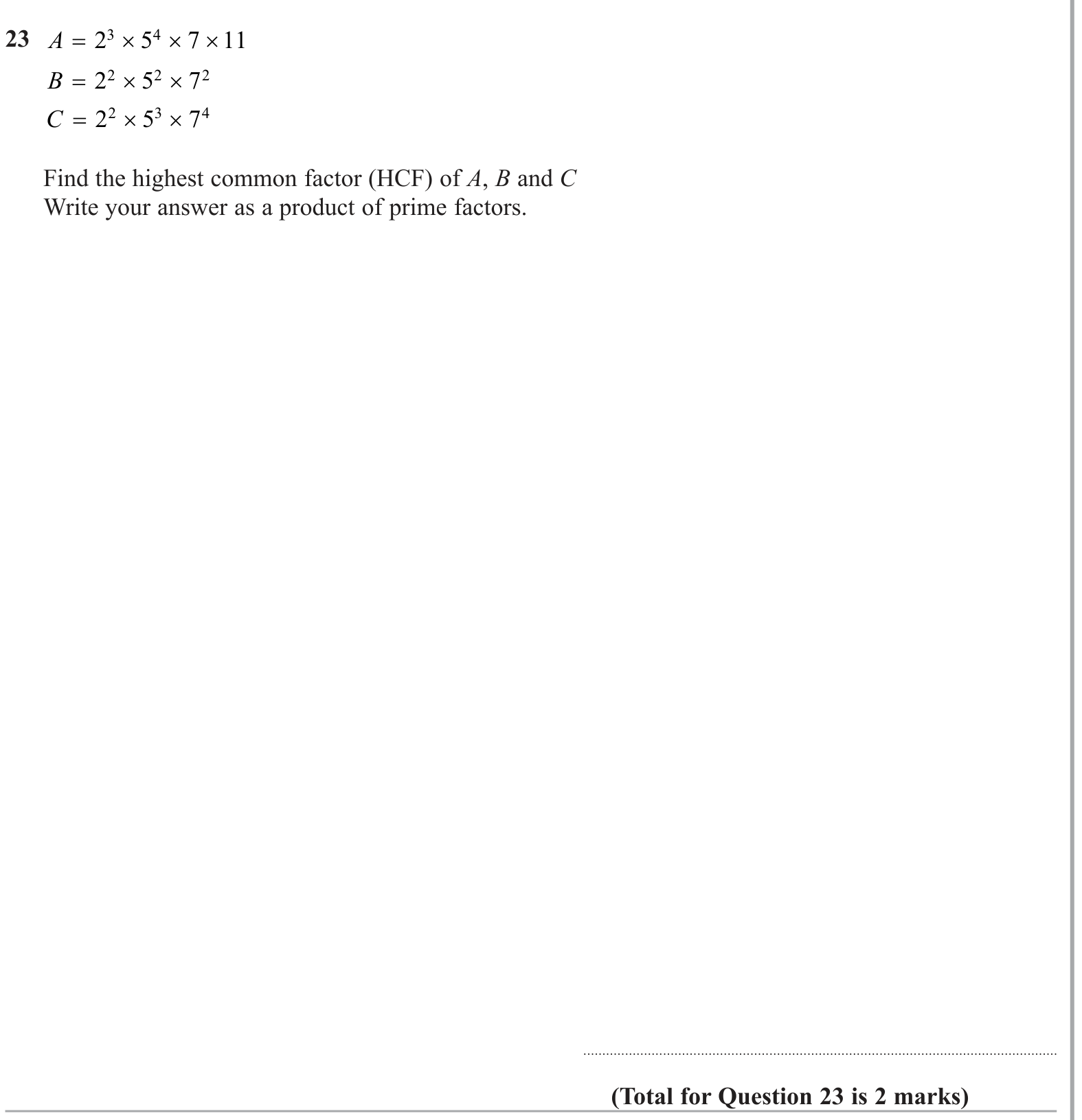 HCF and LCM question 4