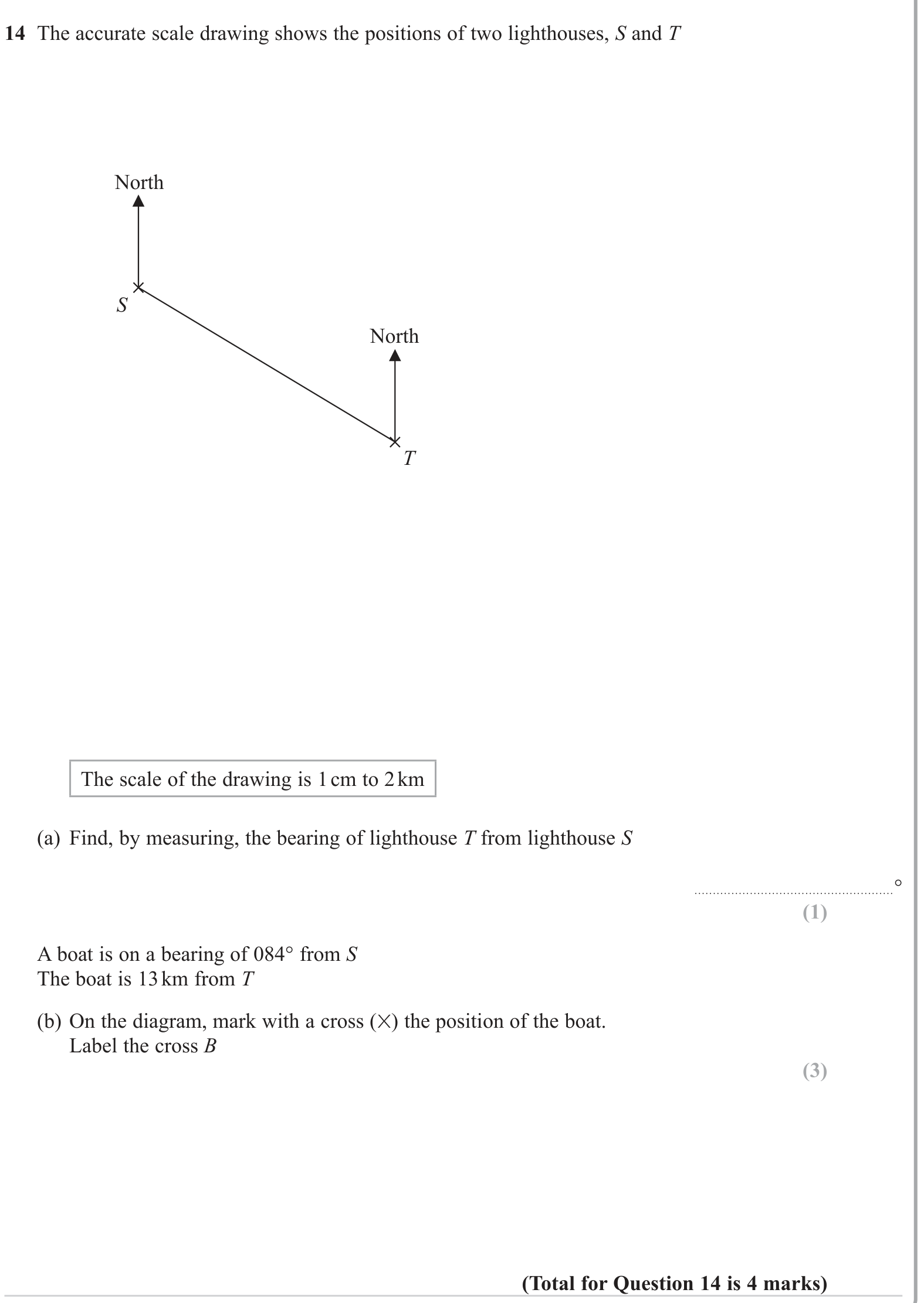 Three-figure bearings question 2