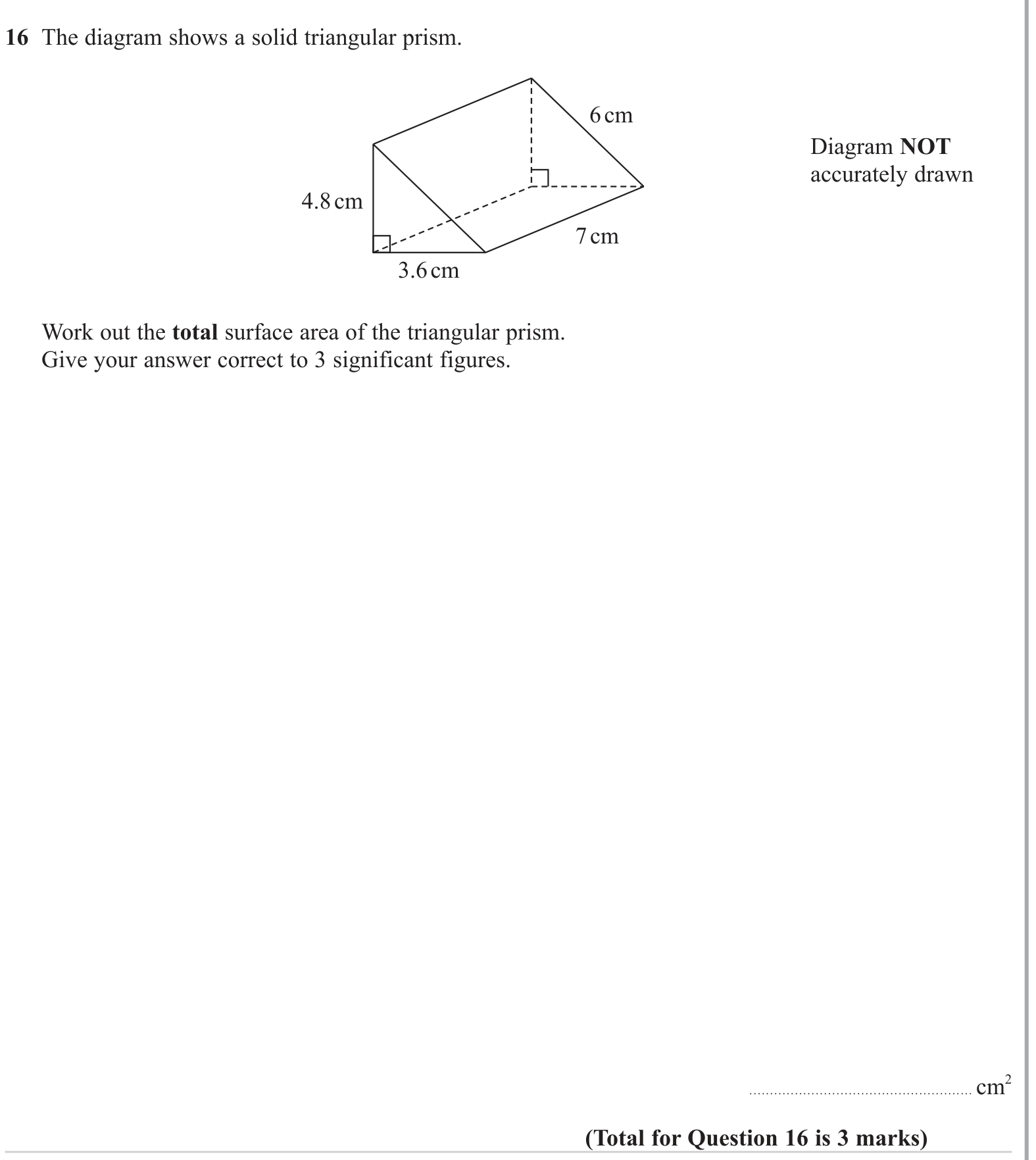 Volume and Surface Area question 5