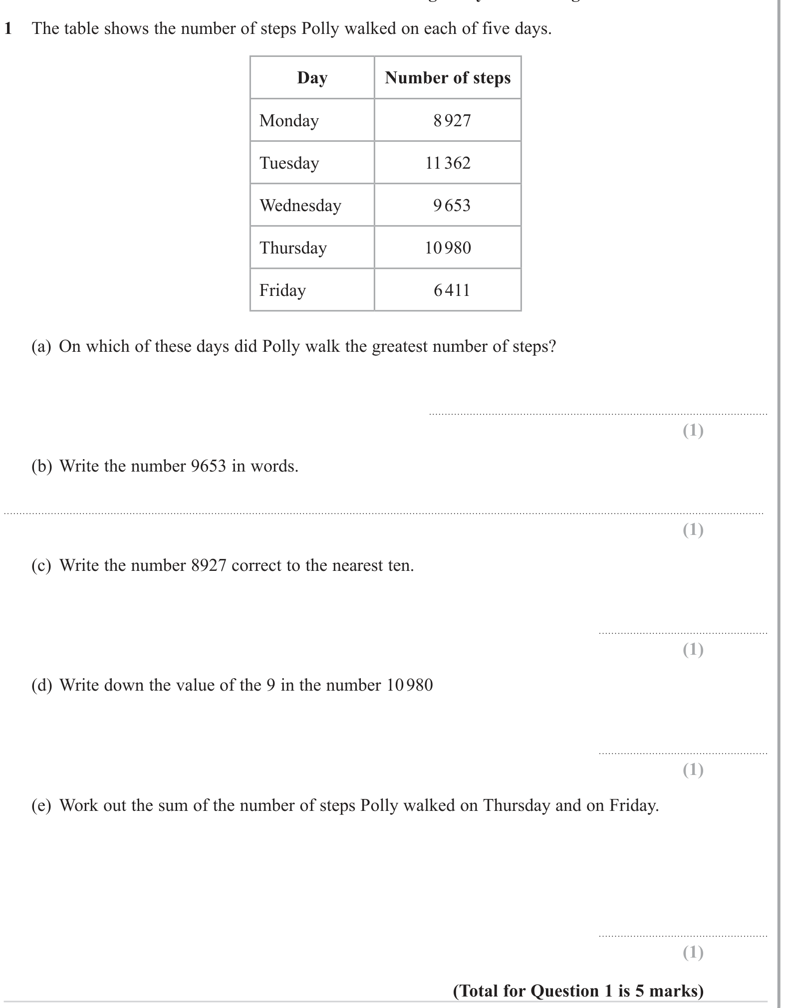 Types of numbers question 5