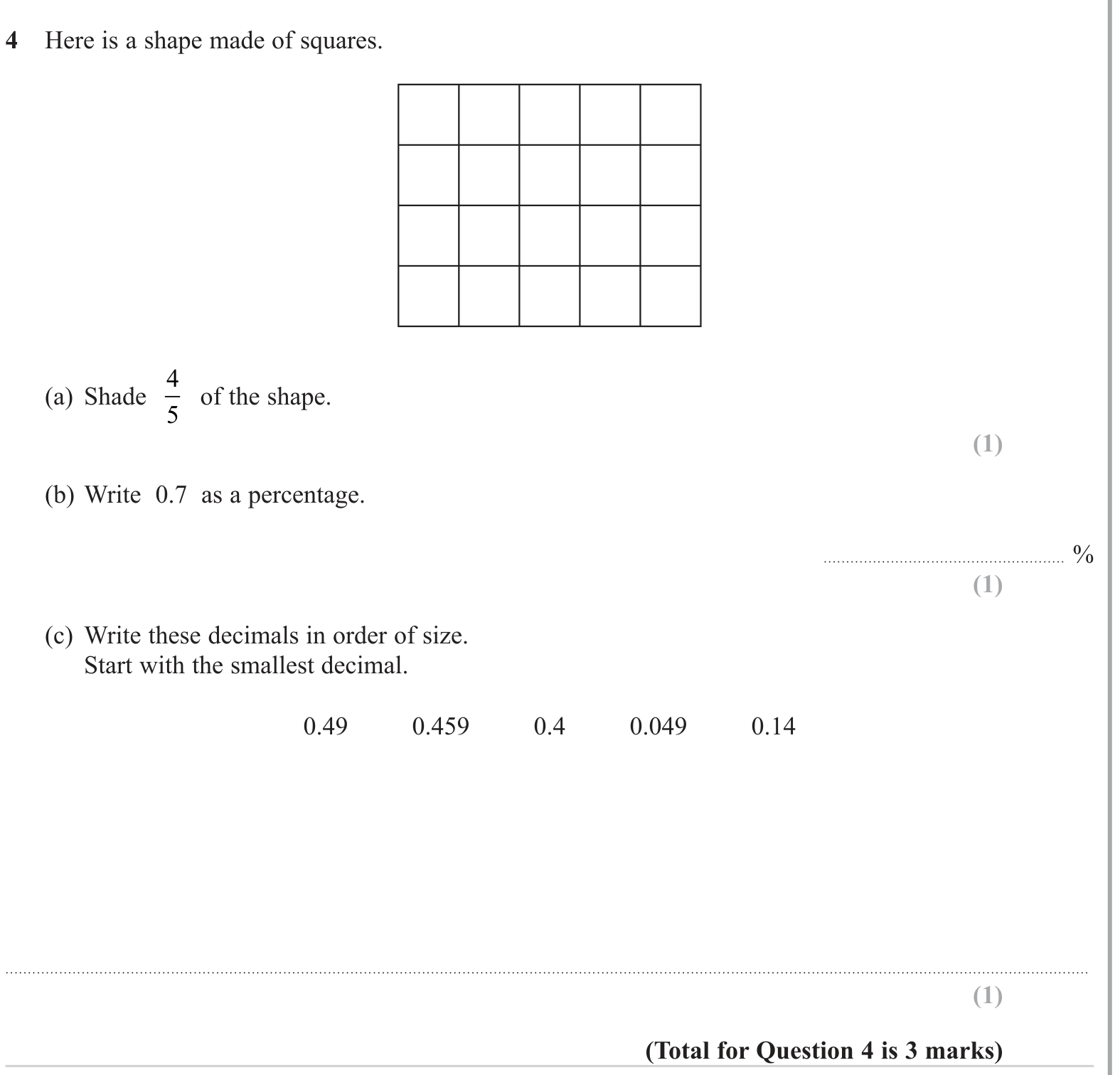 Percentages question 14