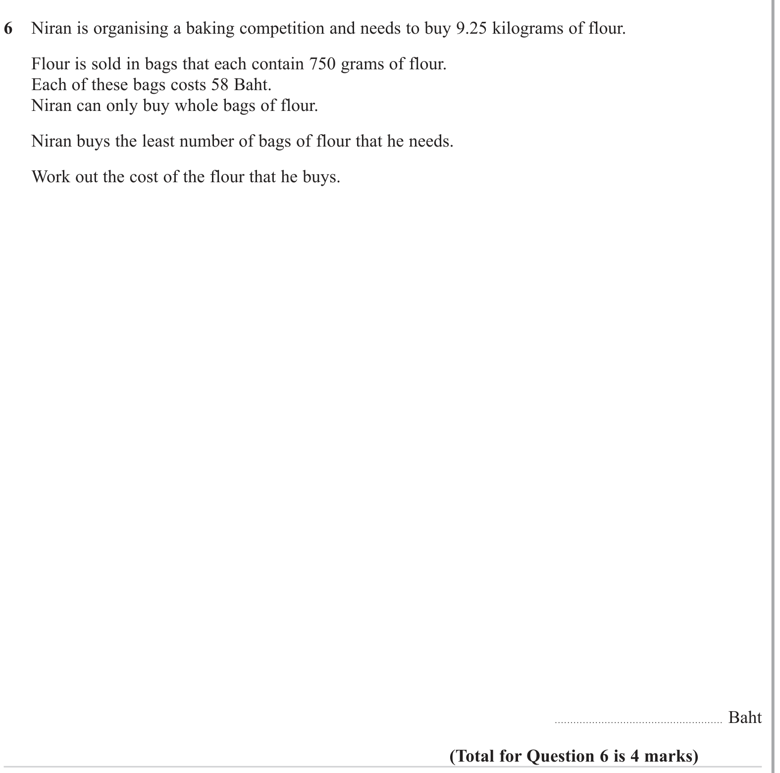 Percentages question 15