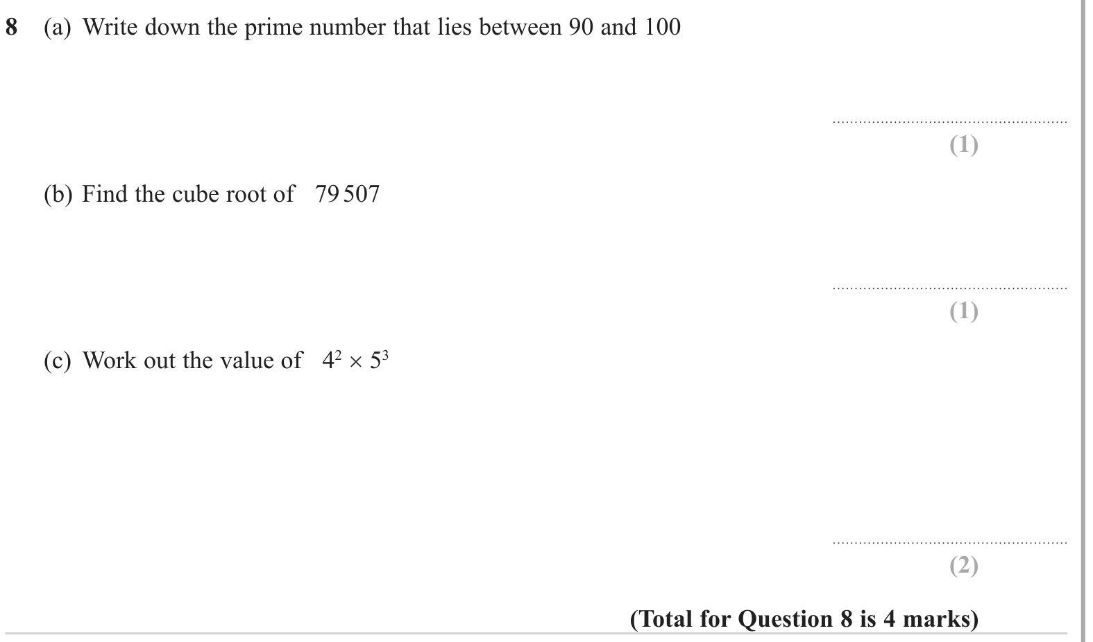 Types of numbers question 6