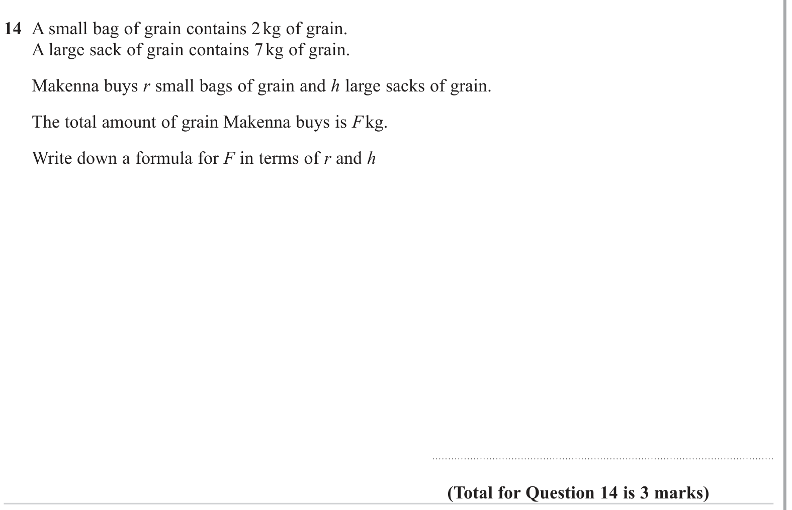 Rearranging formulae and substitution question 8