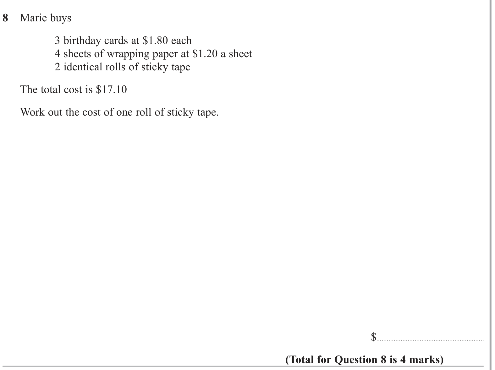 The four rules question 9