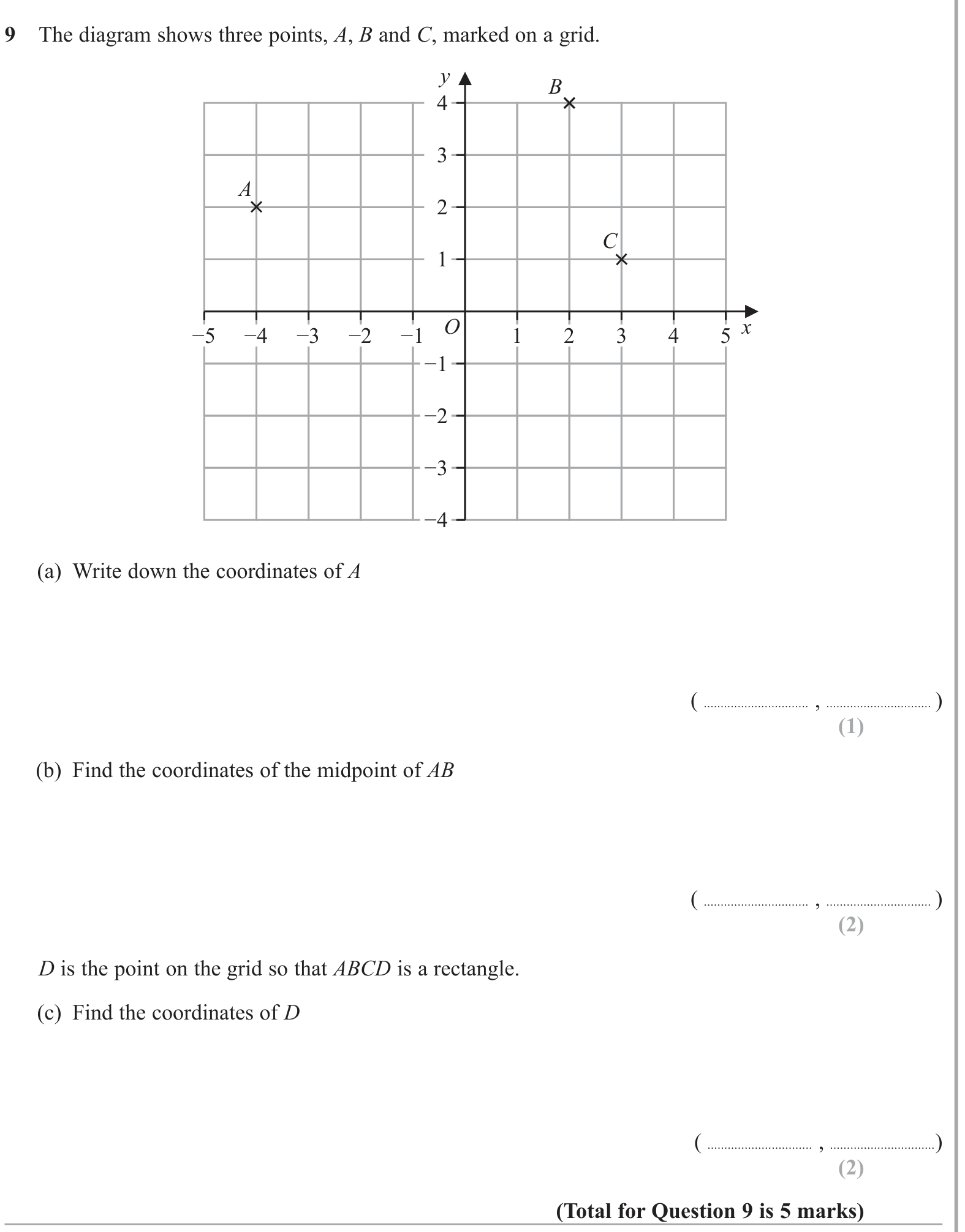 Length and midpoint question 2