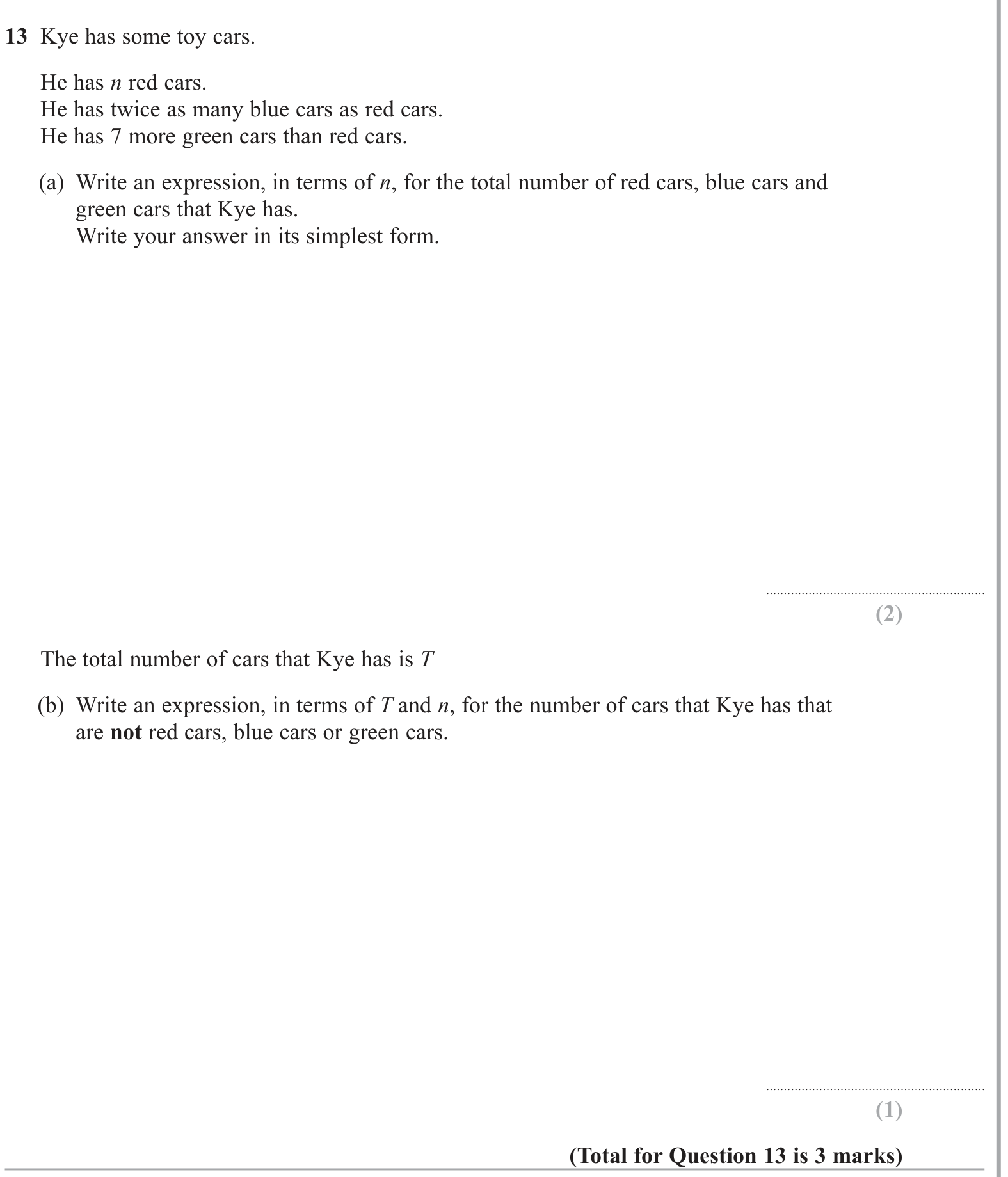 Basic algebra question 5
