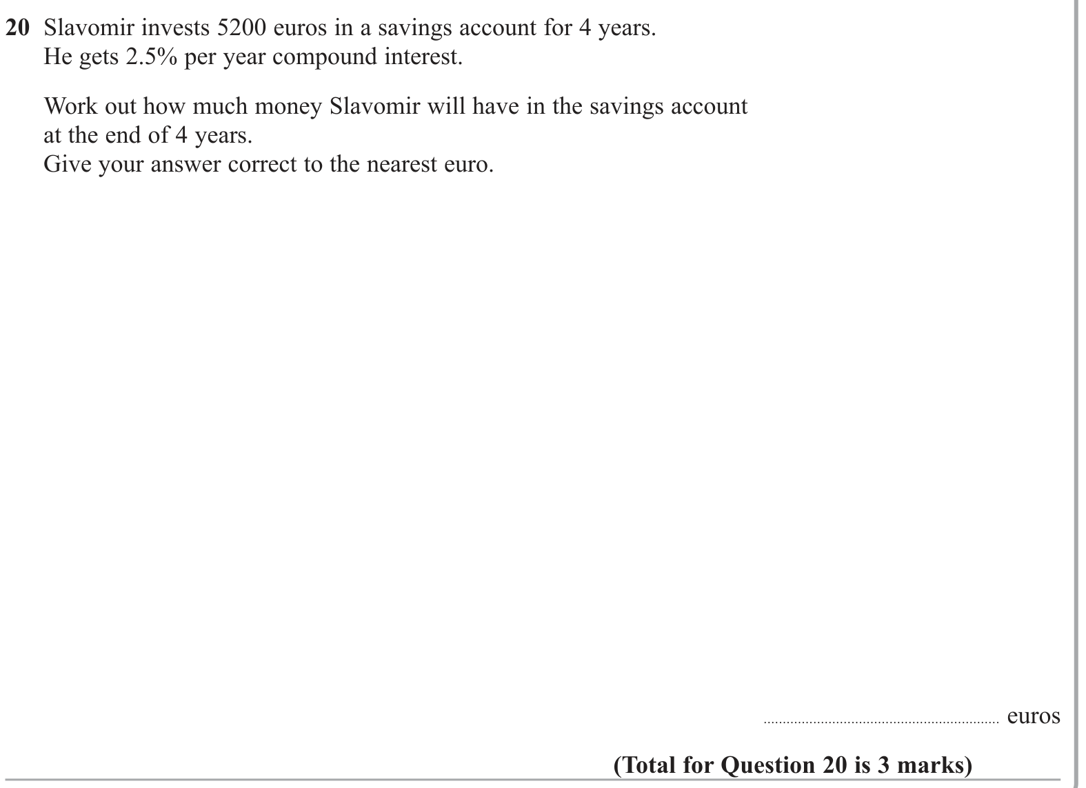 Simple and compound interest question 1