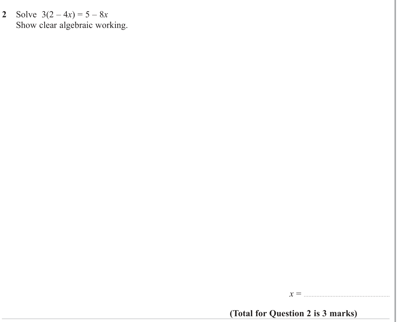 Linear equations question 1