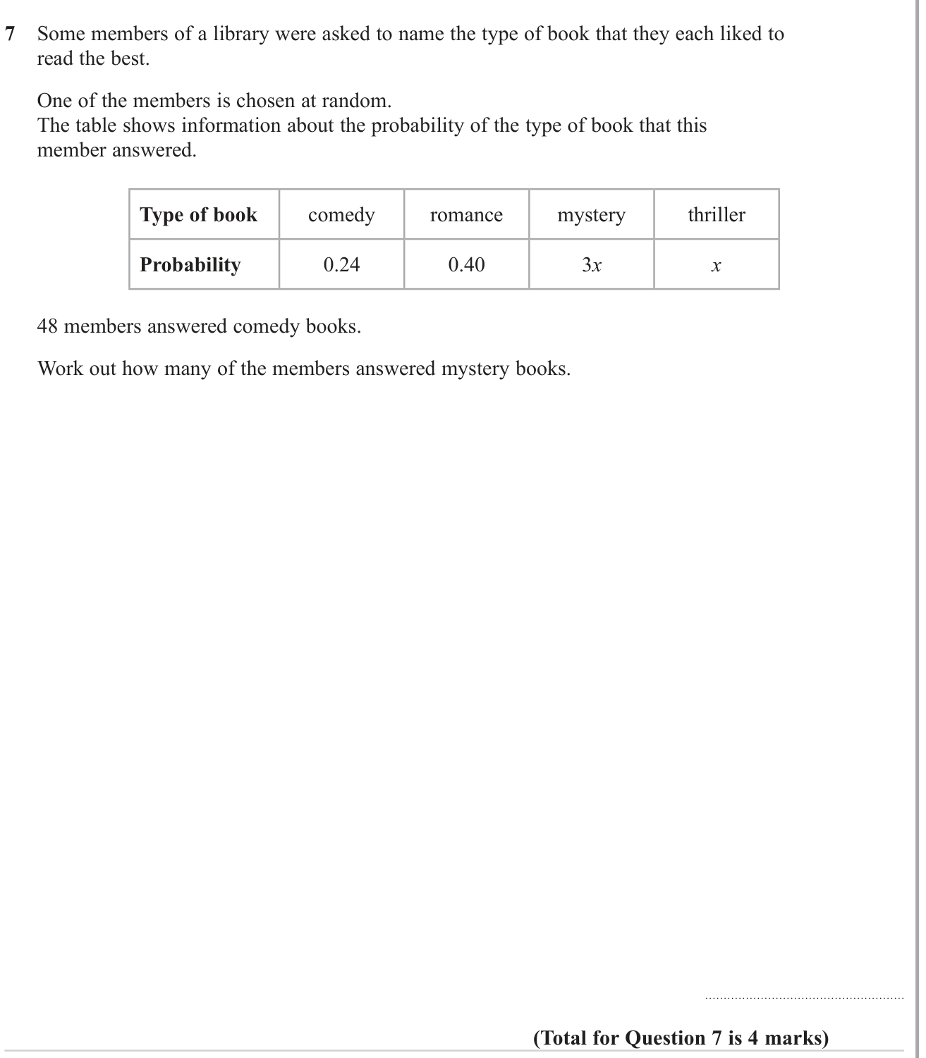 Experimental probability question 1