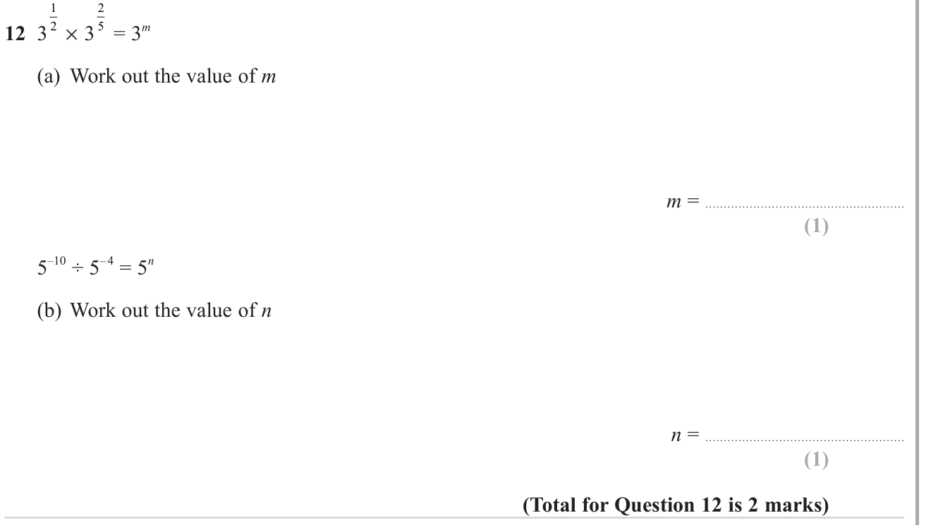 Index laws question 1
